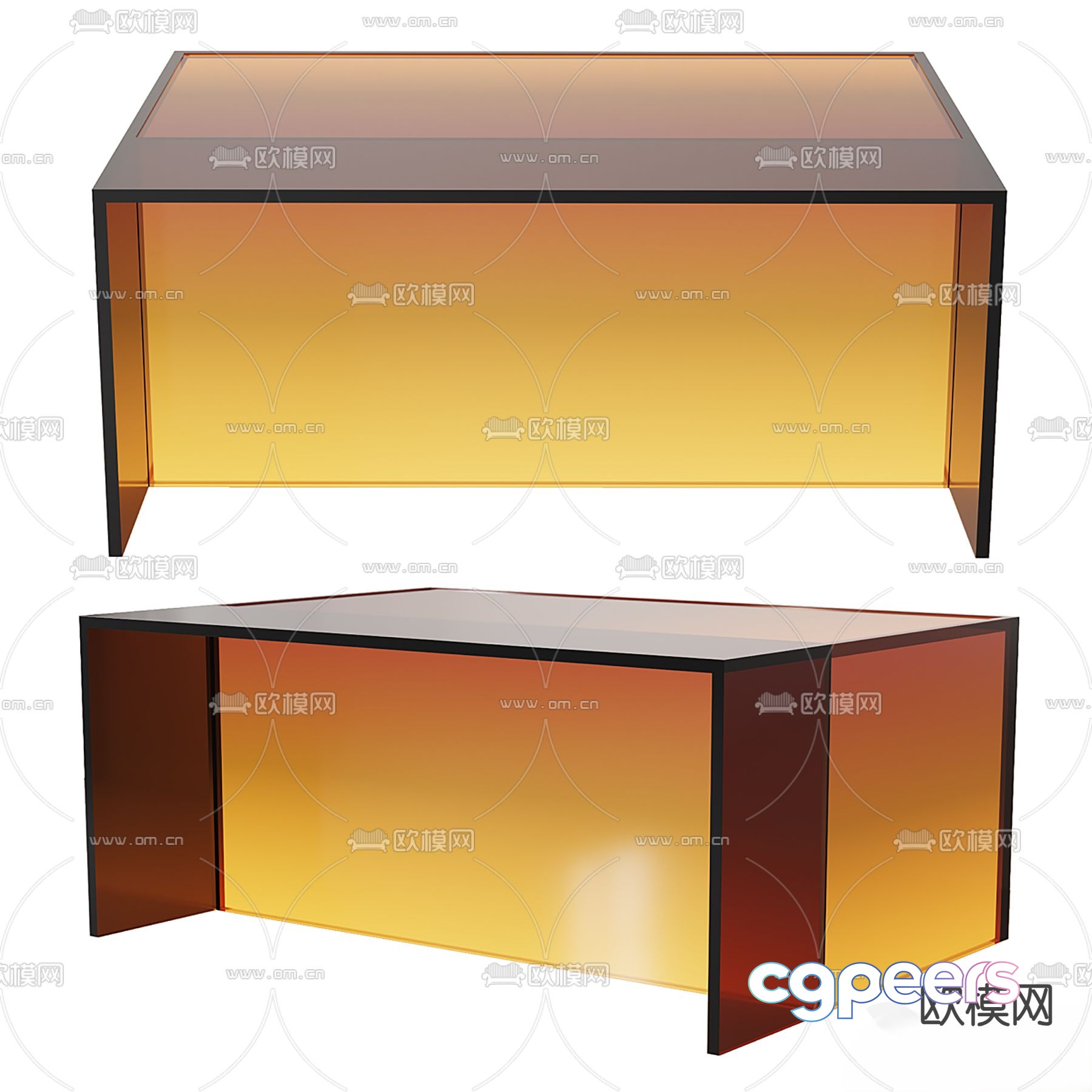 Acrylic bedside table 3d model Acrylic bedside table 3d model