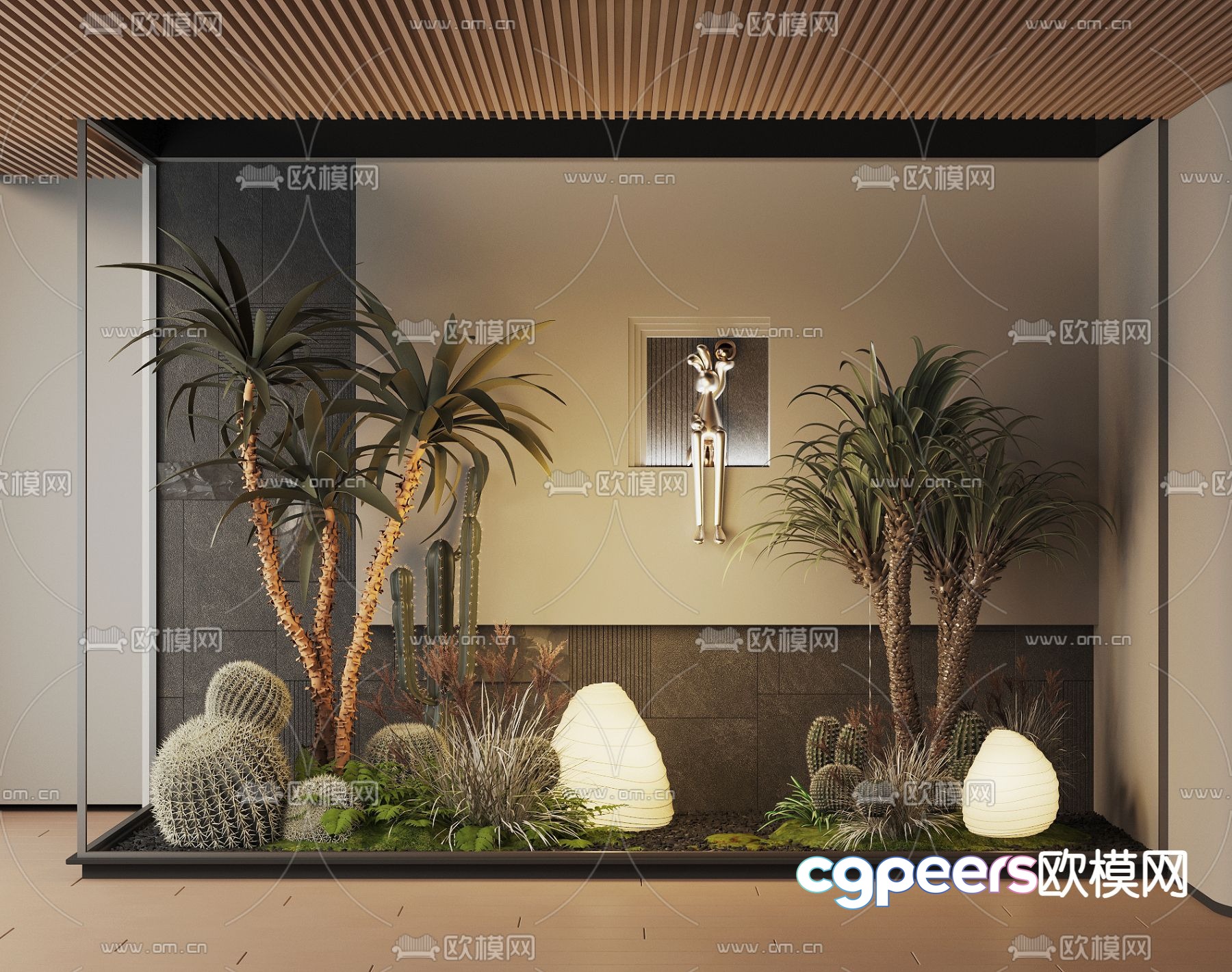 Indoor landscape plant landscaping 3d model Indoor landscape plant landscaping 3d model