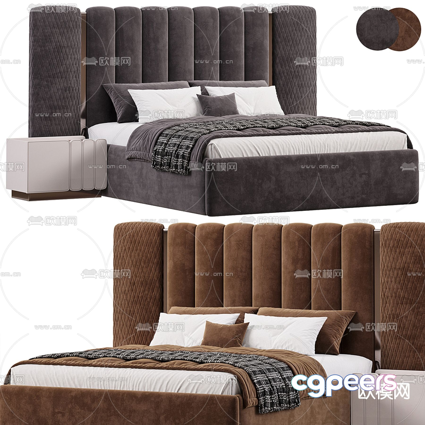Akyuz Mobilya double bed 3d model Akyuz Mobilya double bed 3d model