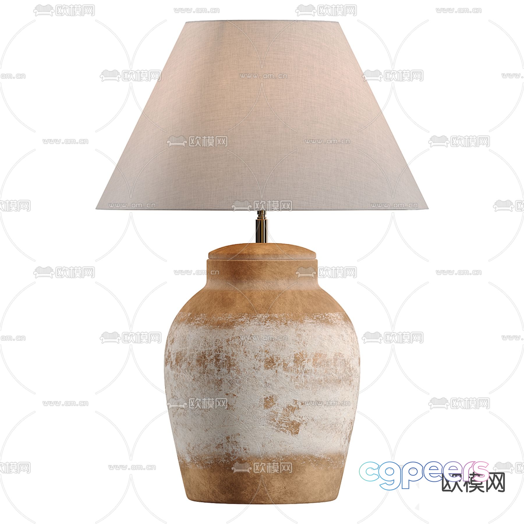 Wabi-sabi style table lamp clay pot table lamp 3d model Wabi-sabi style table lamp clay pot table lamp 3d model