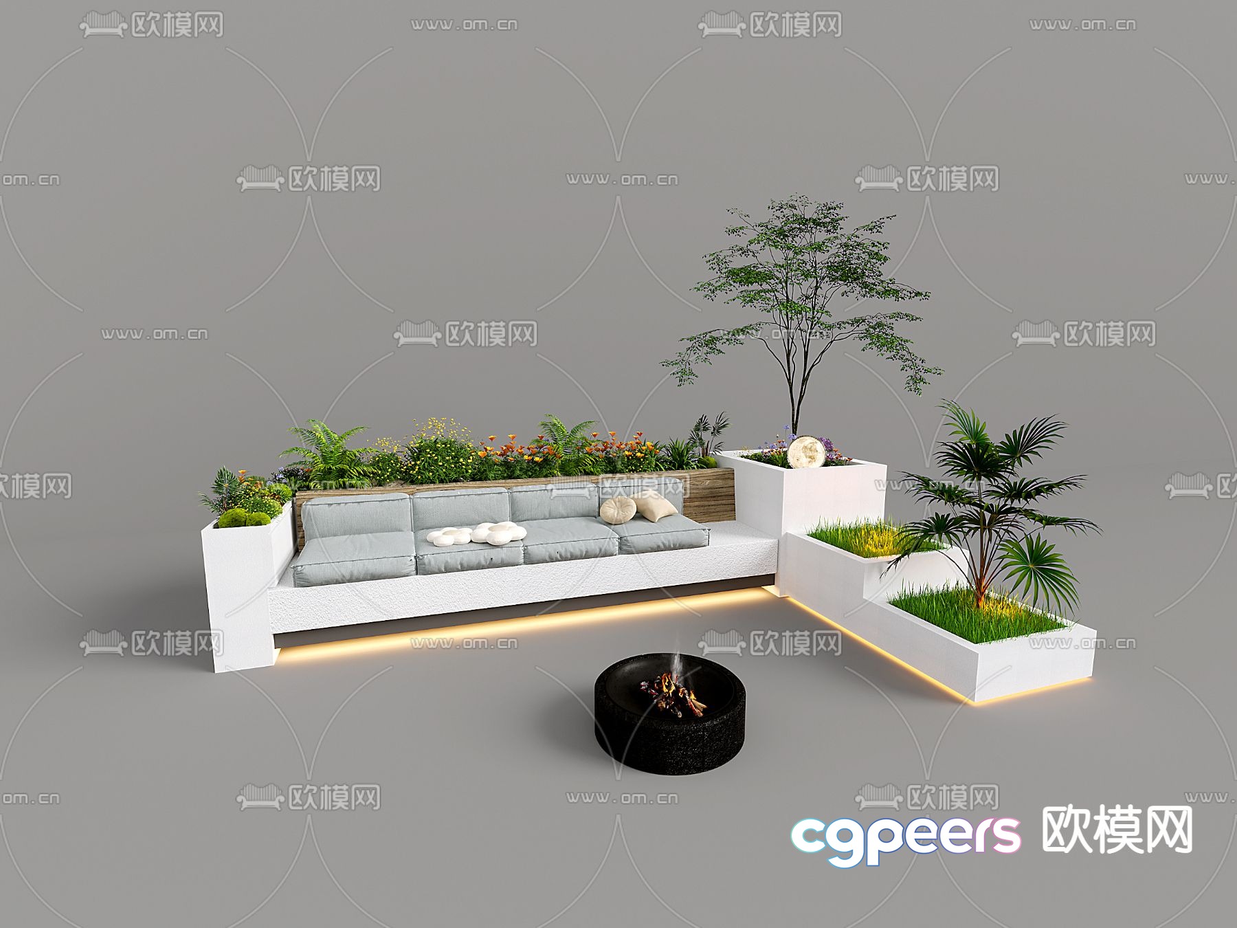 Landscape sketch outdoor sofa 3d model Landscape sketch outdoor sofa 3d model
