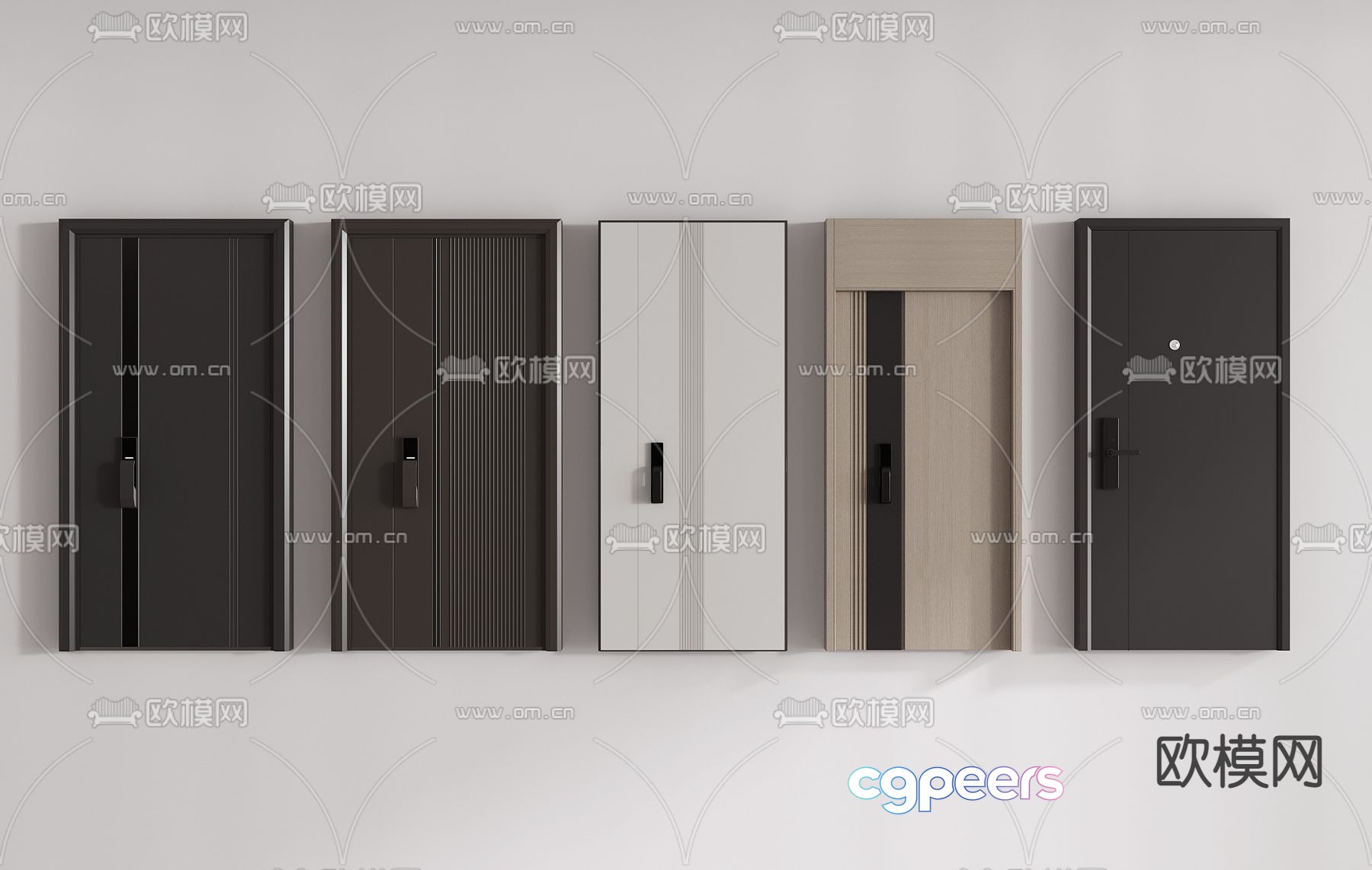 Security door entry door 3d model Security door entry door 3d model