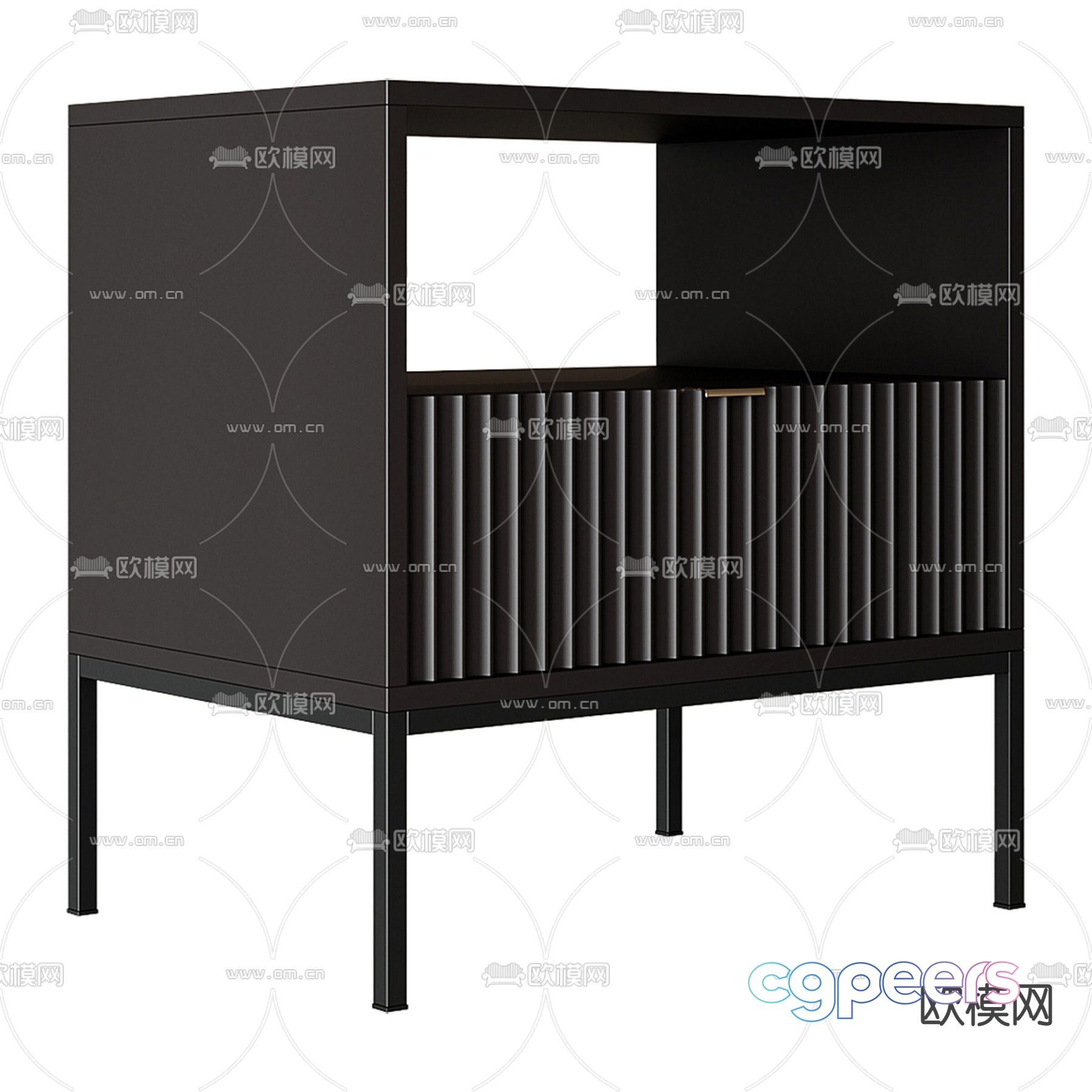 Bedside table low cabinet 3d model Bedside table low cabinet 3d model