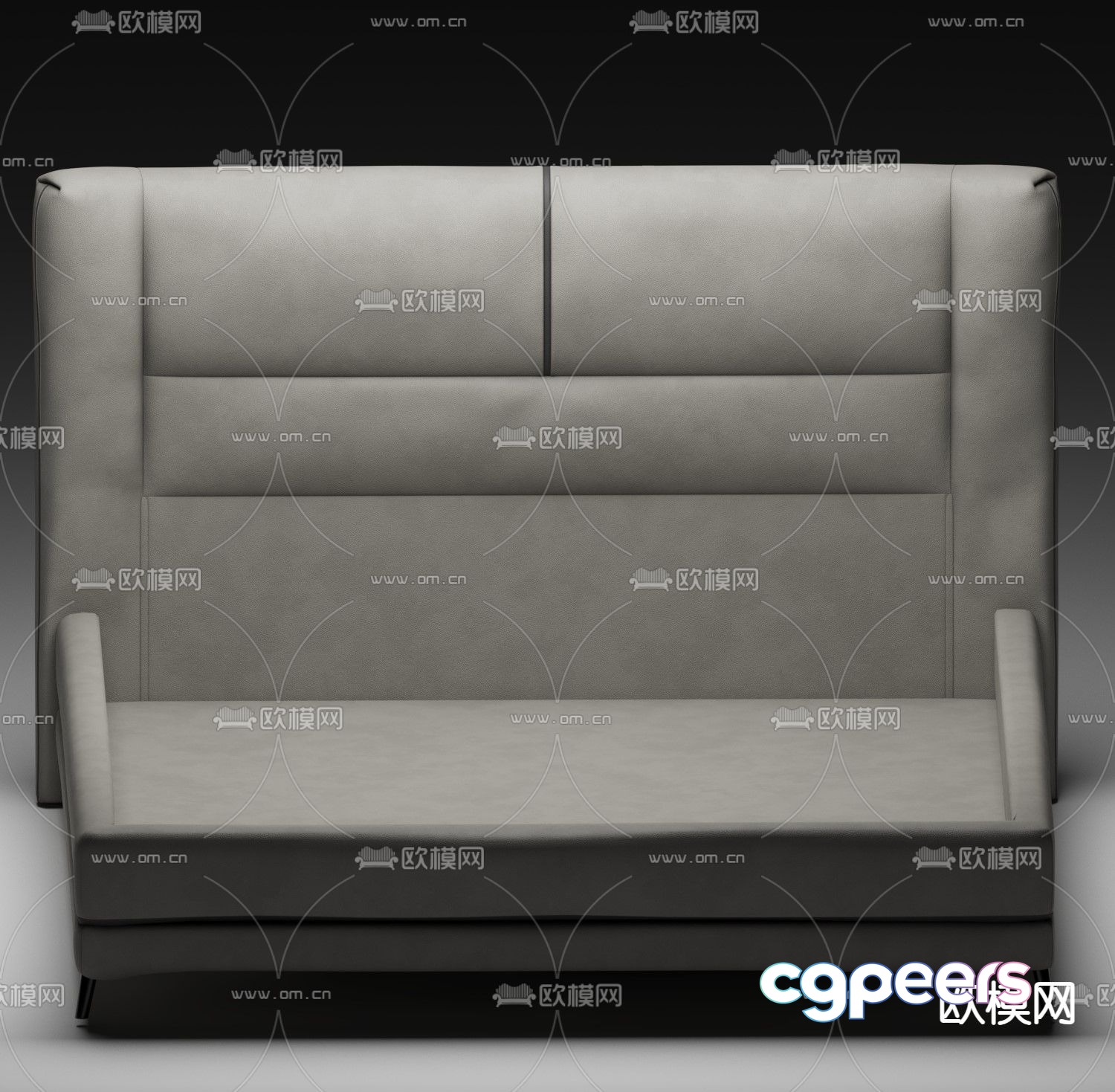 Leather double bed 3d model Leather double bed 3d model