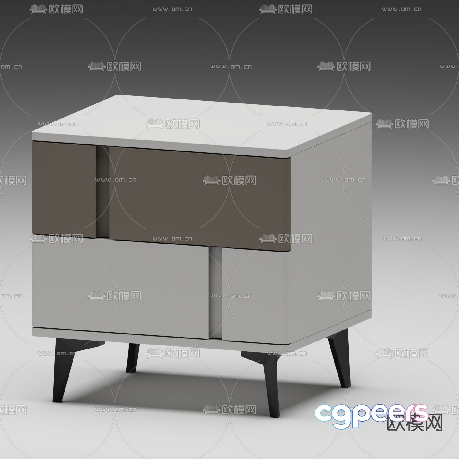 Modern bedside table 3d model Modern bedside table 3d model