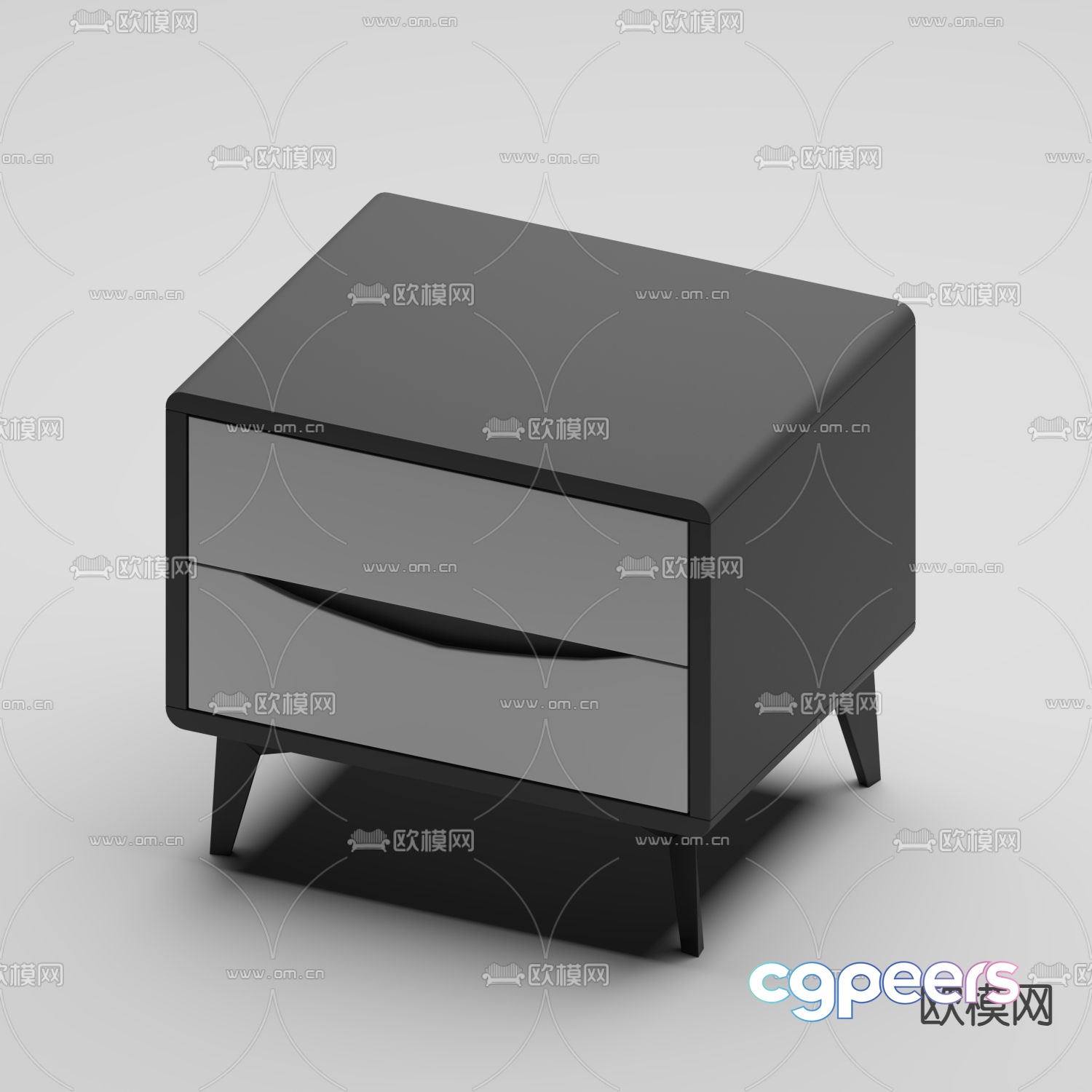 Modern bedside table 3d model Modern bedside table 3d model