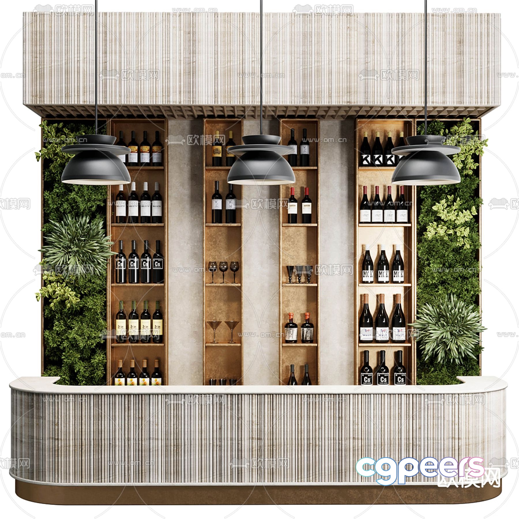 Bar counter console 3d model Bar counter console 3d model
