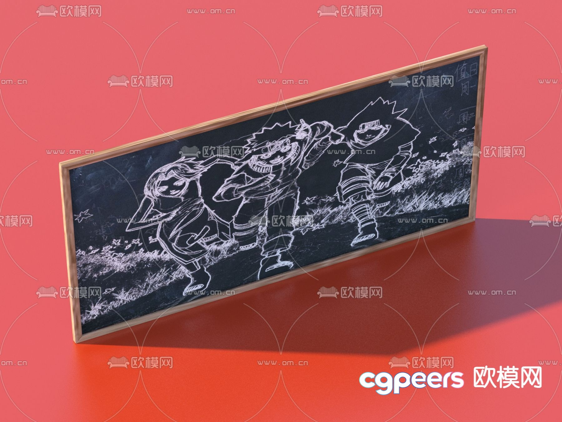 blackboard graffiti board small blackboard 3d model blackboard graffiti board small blackboard 3d model