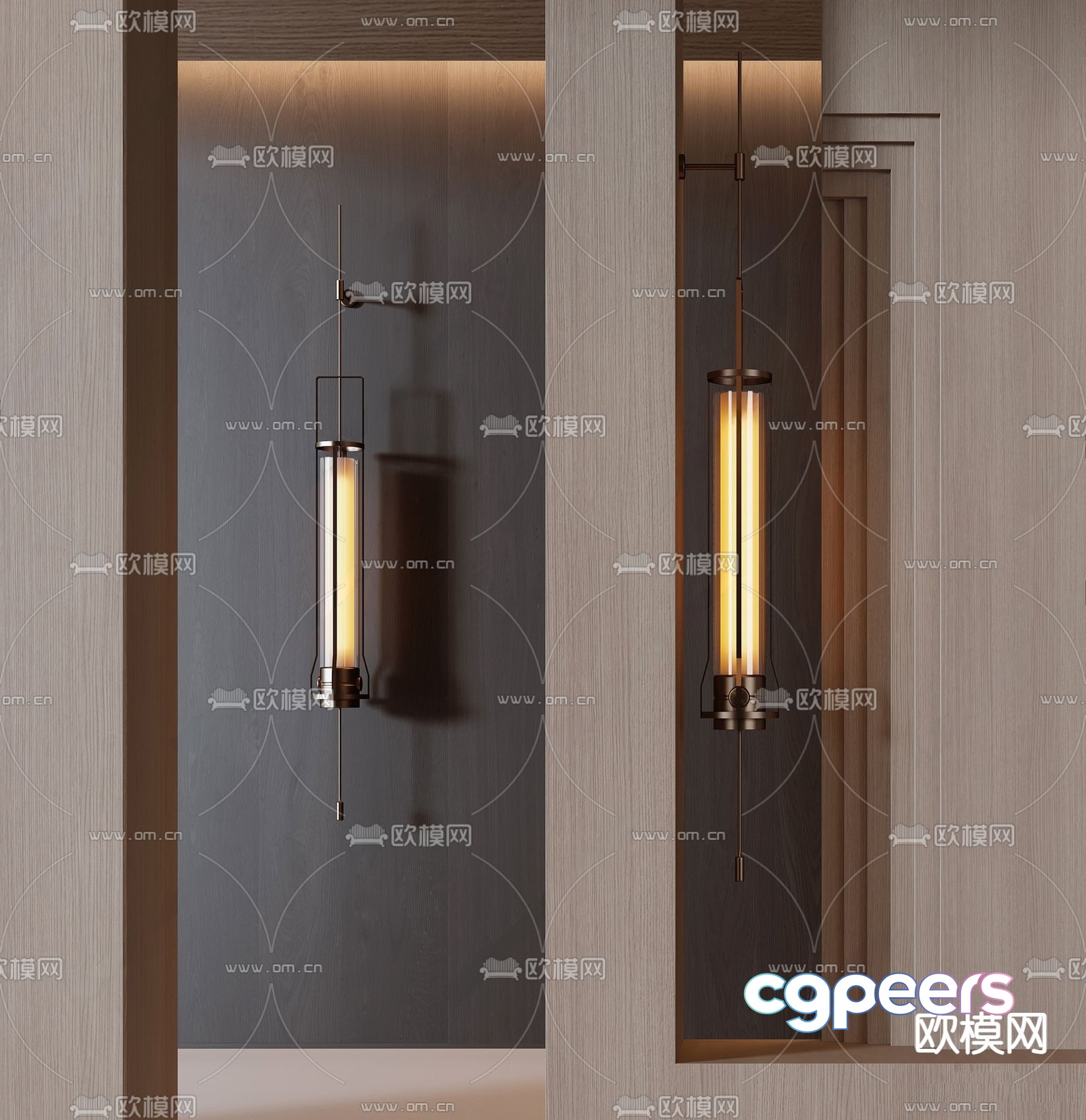 Strip wall light 3d model Strip wall light 3d model