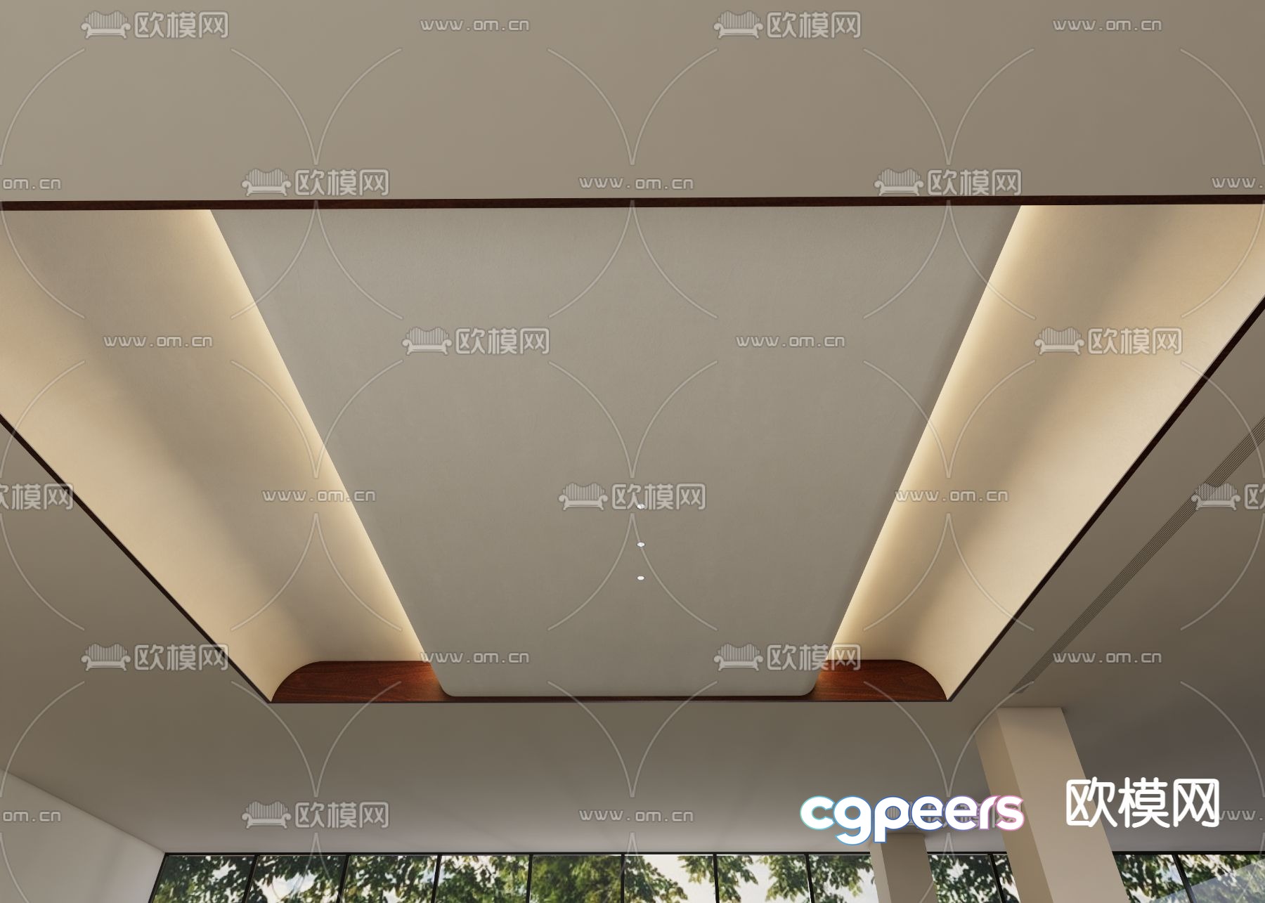 Ceiling Curved Ceiling 3D Model Ceiling Curved Ceiling 3D Model