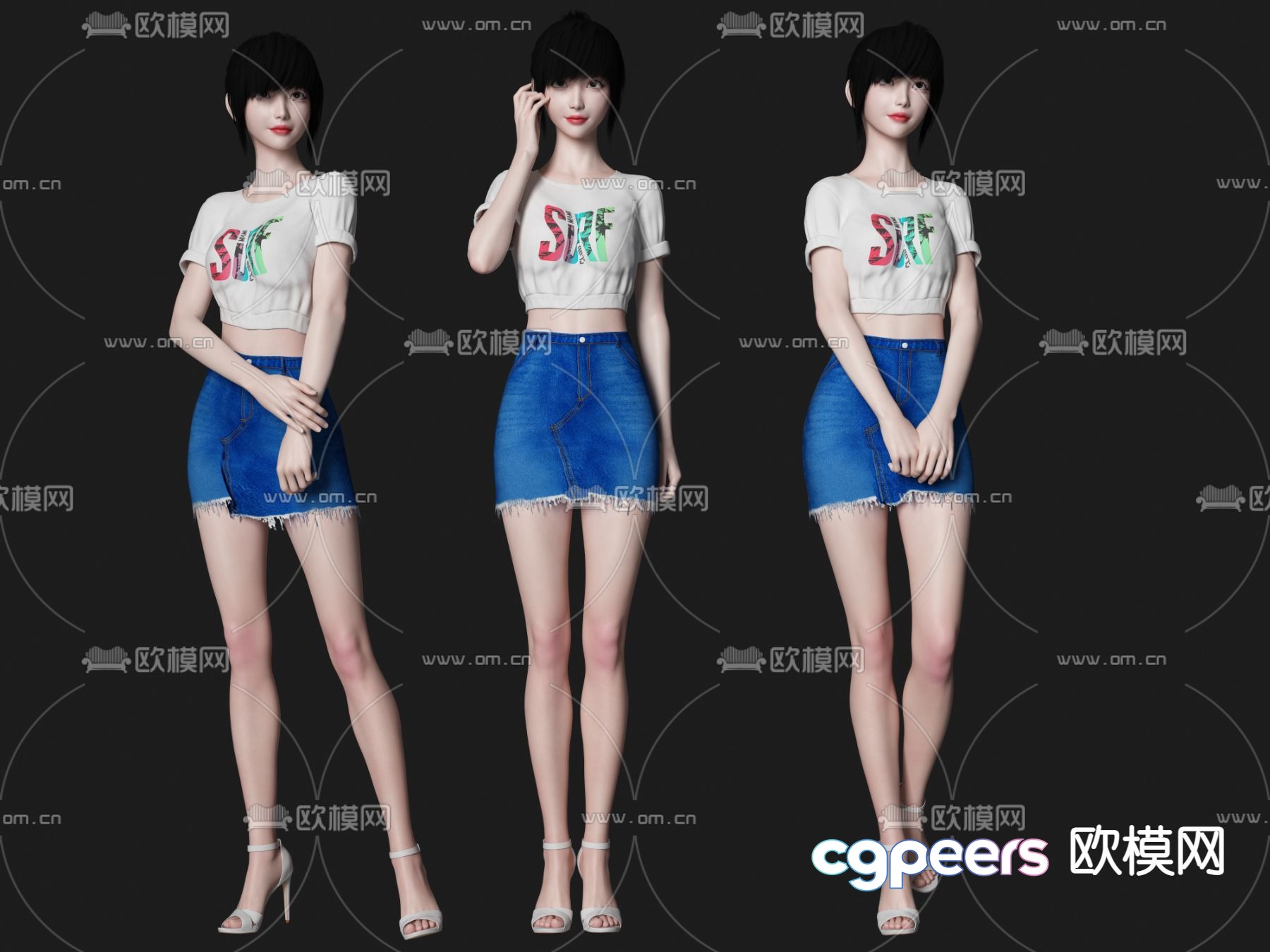 girl beauty character 3d model girl beauty character 3d model