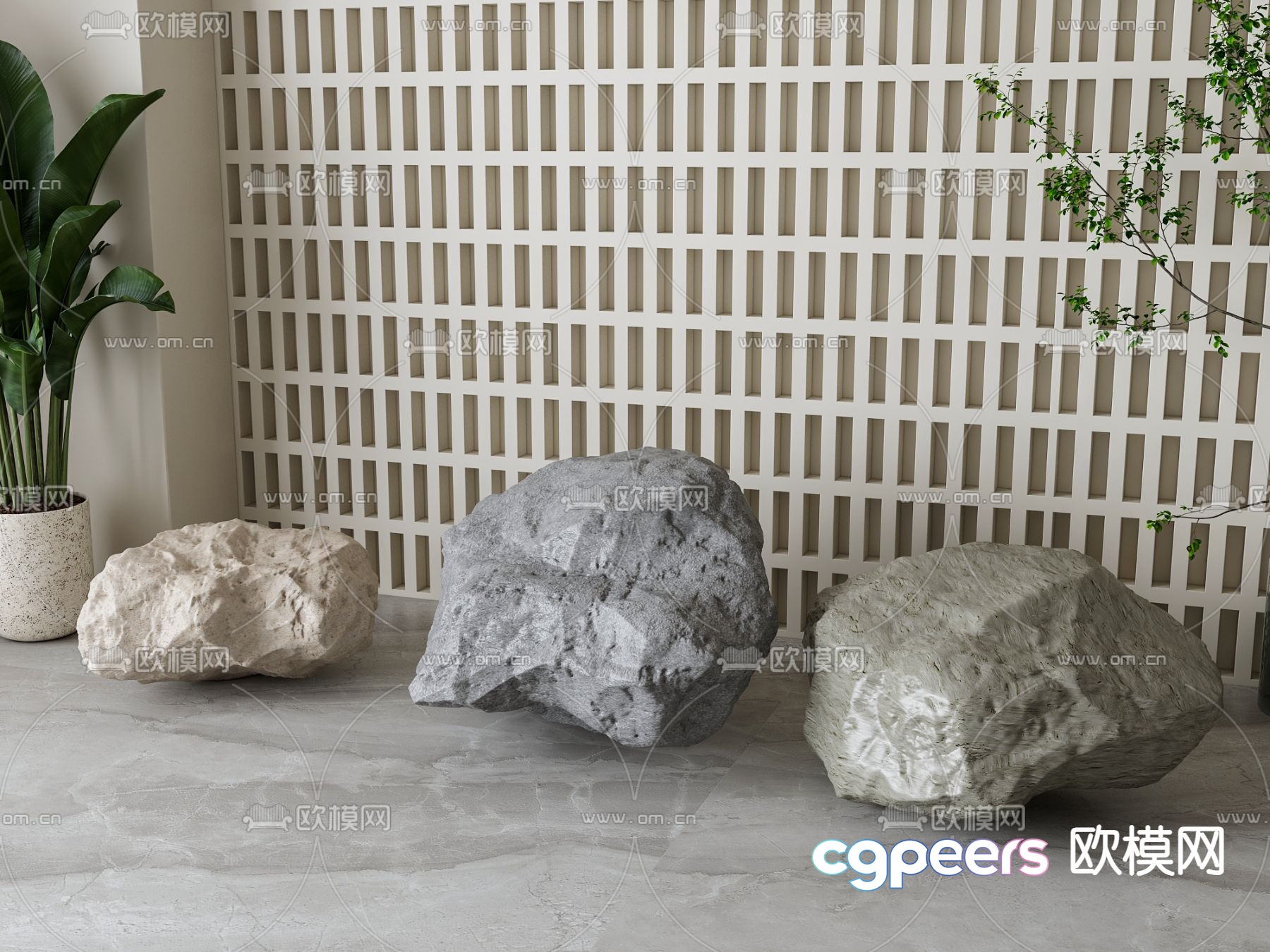 Landscape Stone Set Stone Rock Stone 3d model Landscape Stone Set Stone Rock Stone 3d model