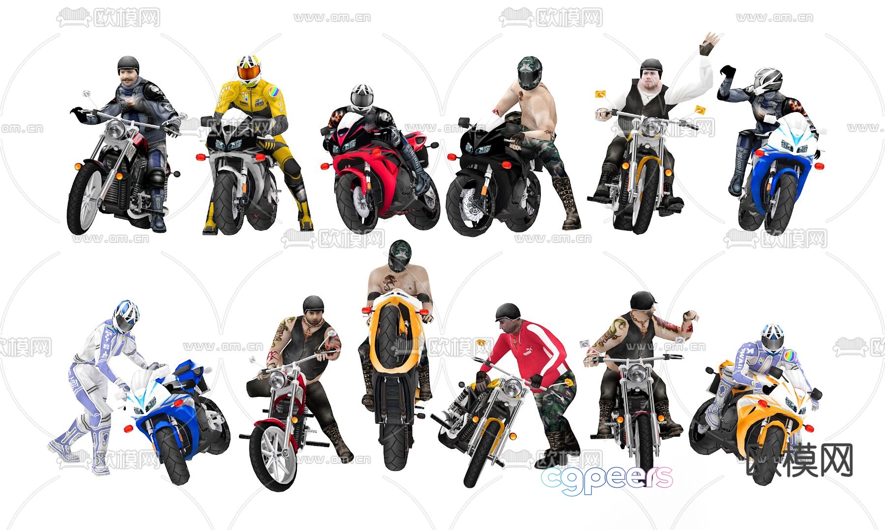 motorcycle character 3d model motorcycle character 3d model