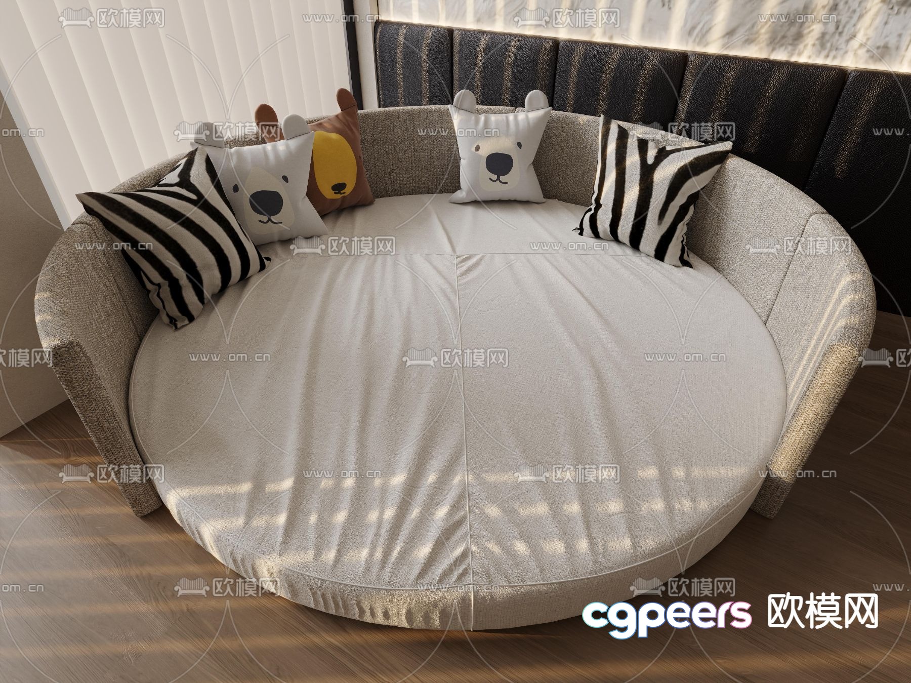 Round bed child bed 3d model Round bed child bed 3d model