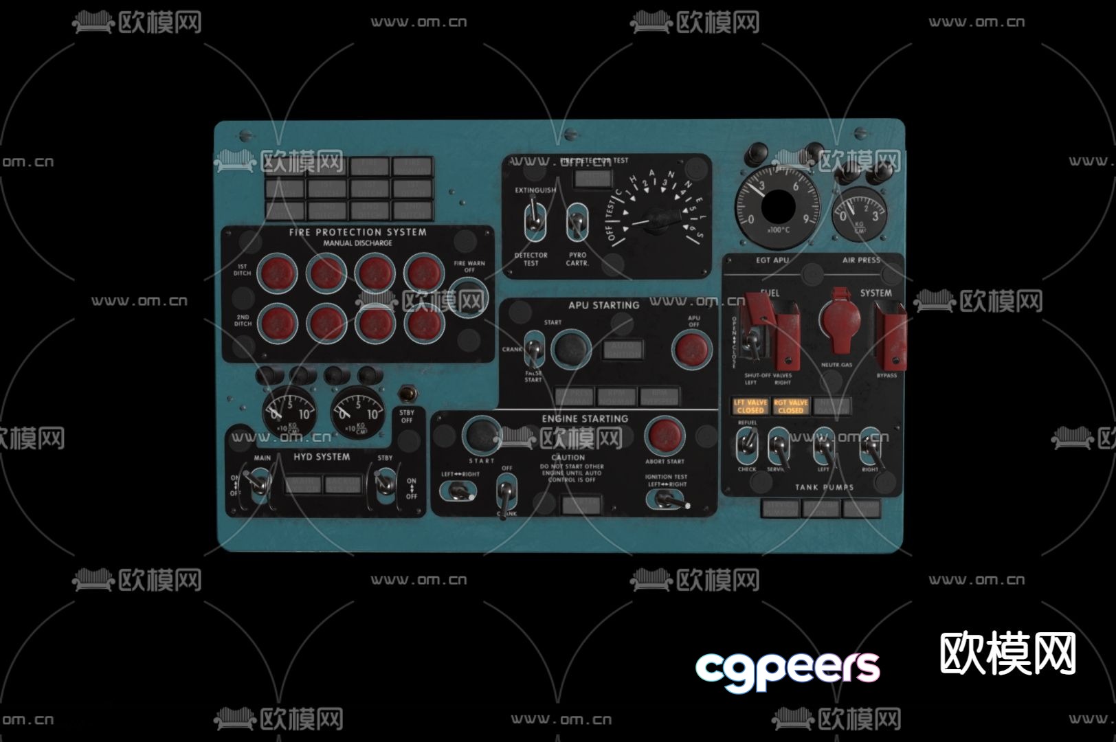 Transportation accessories aircraft panel instrument panel 3d model Transportation accessories aircraft panel instrument panel 3d model