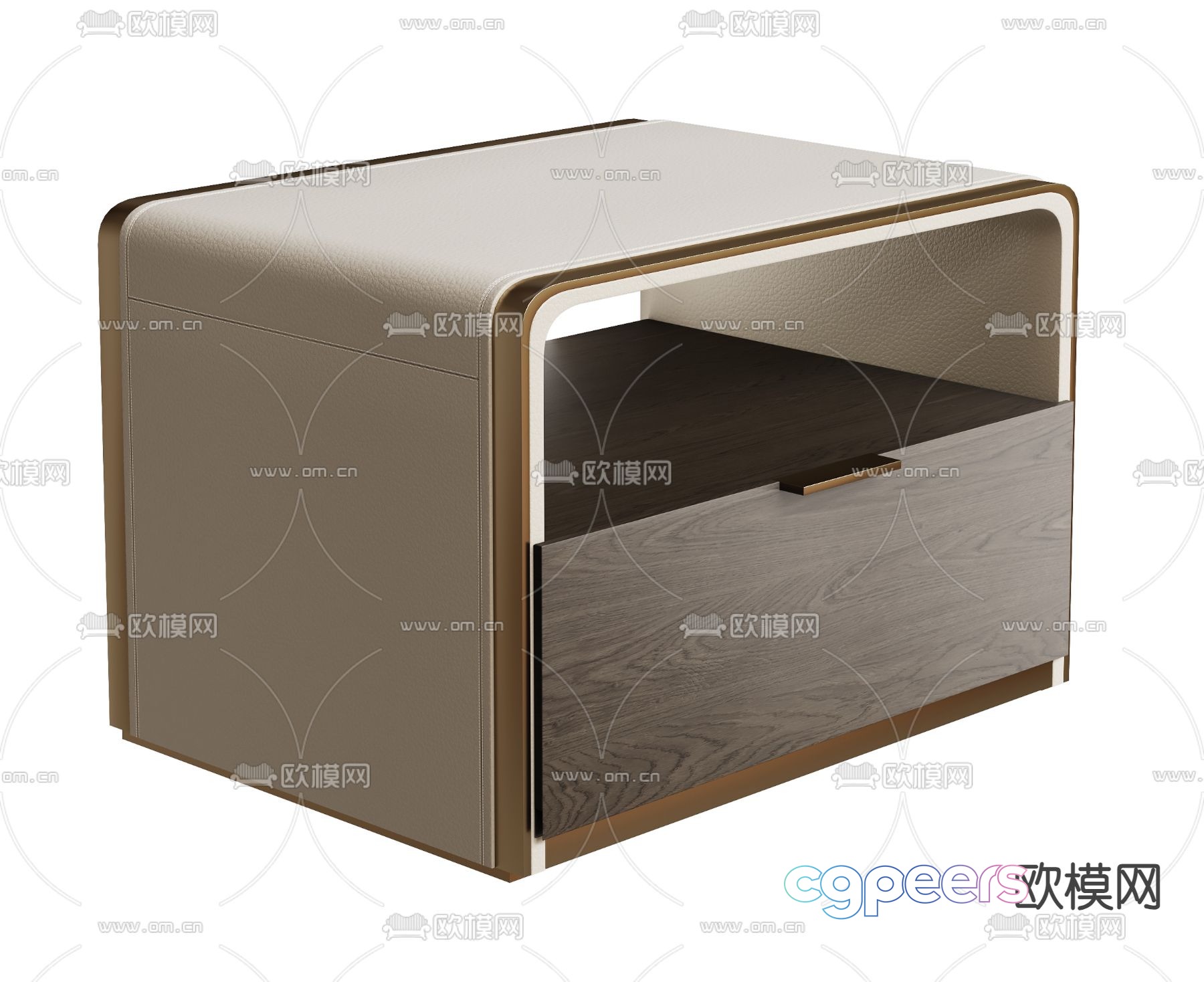 Light luxury bedside table 3D model Light luxury bedside table 3D model