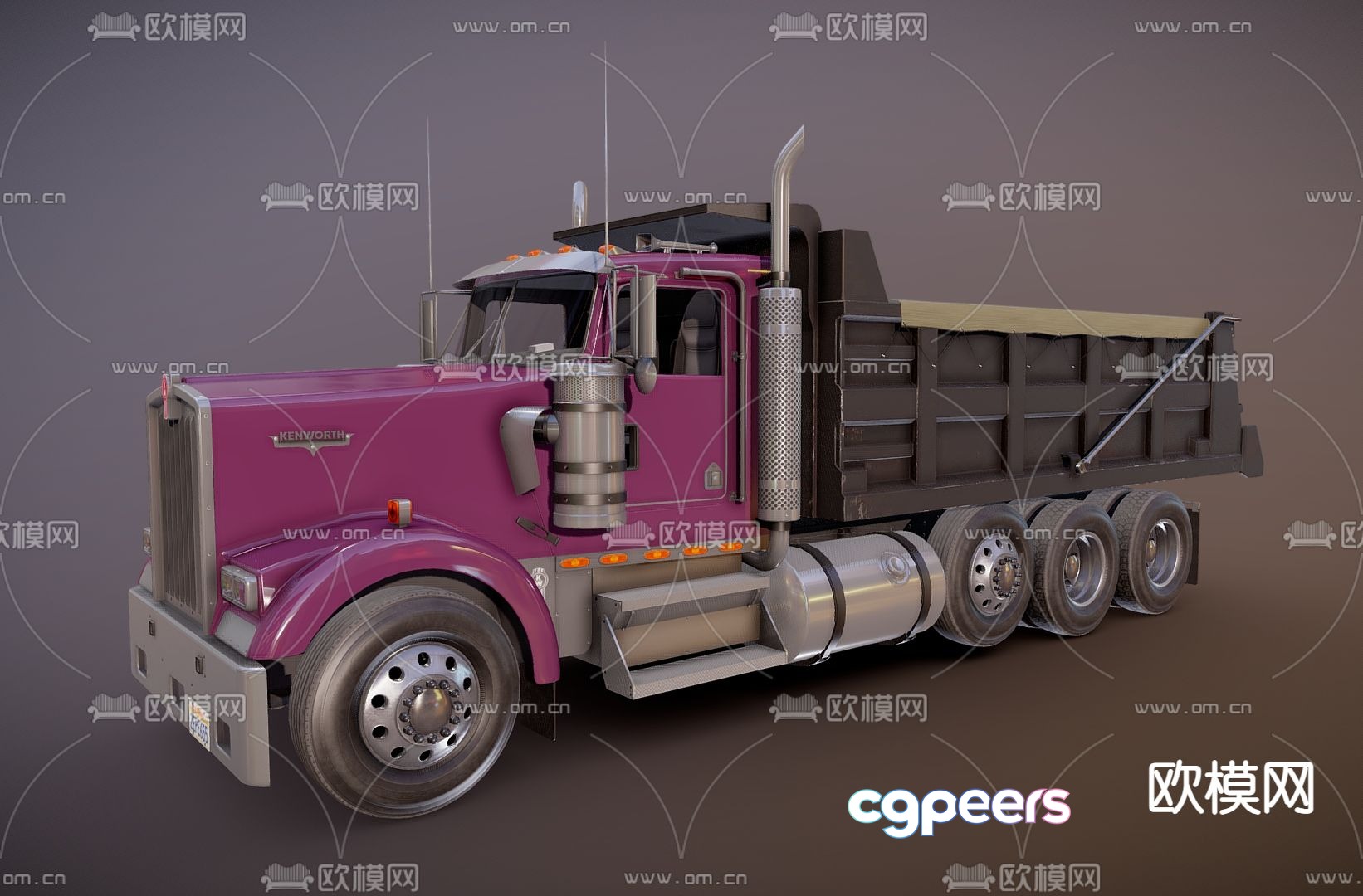 retro car truck transporter 3d model retro car truck transporter 3d model