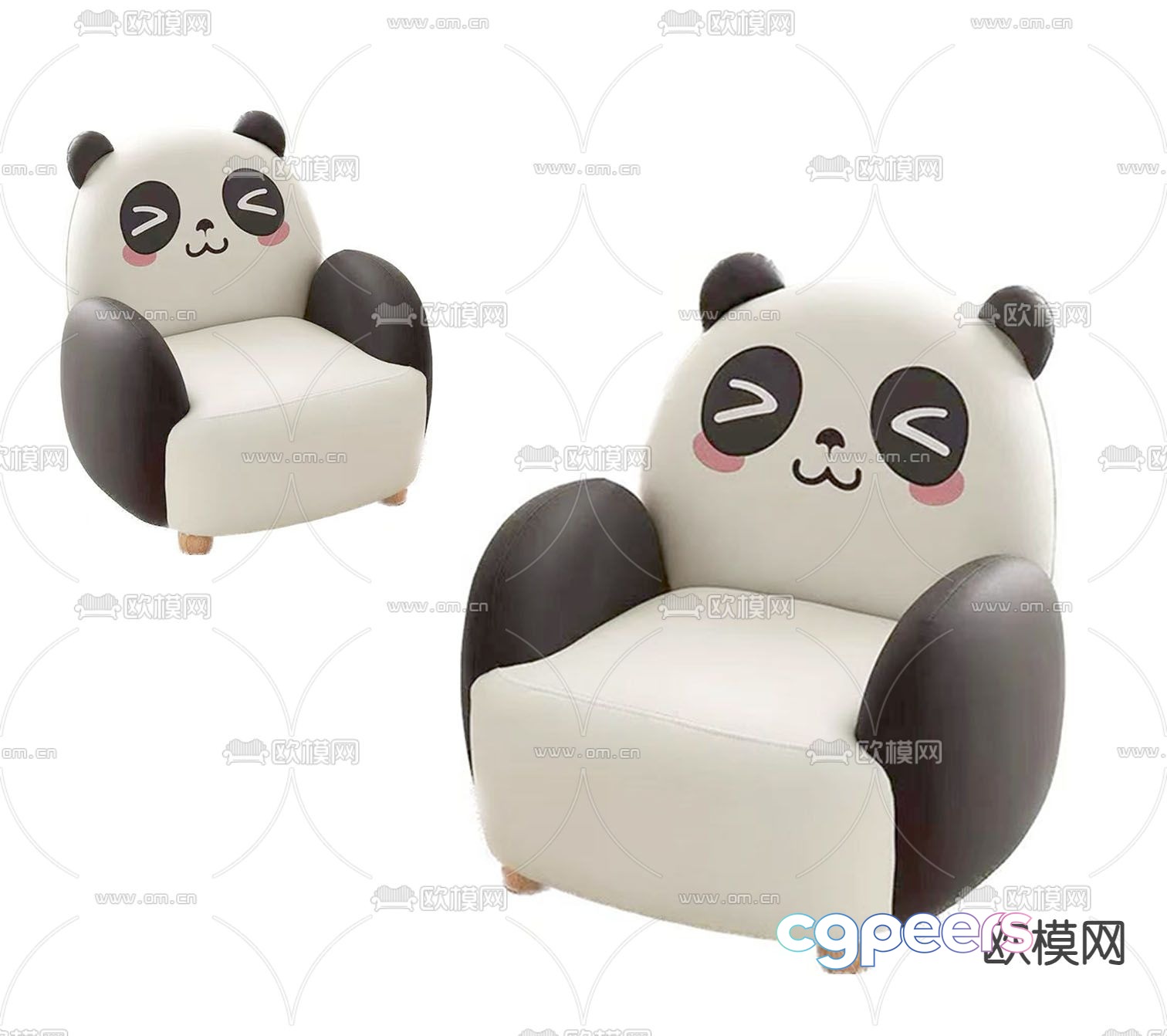 Children’s sofa panda sofa 3d model Children’s sofa panda sofa 3d model