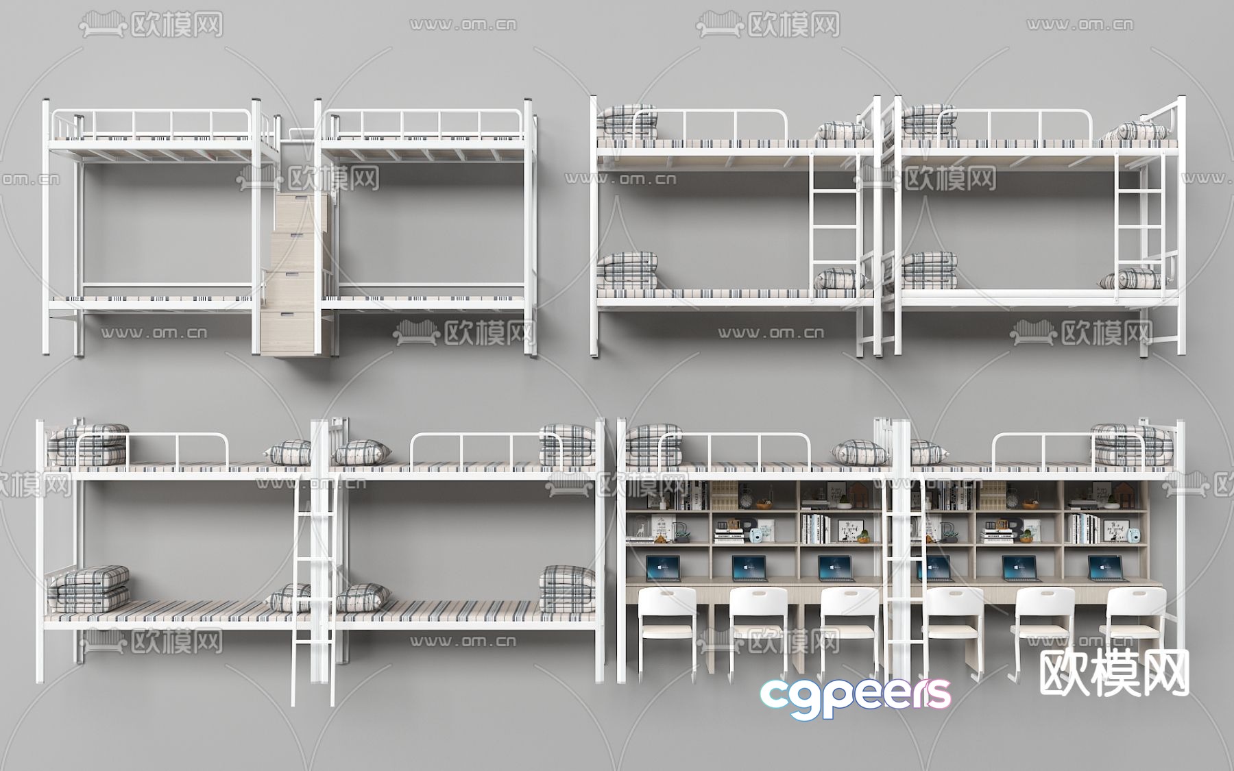 Dormitory bed bunk bed bunk bed 3d model Dormitory bed bunk bed bunk bed 3d model