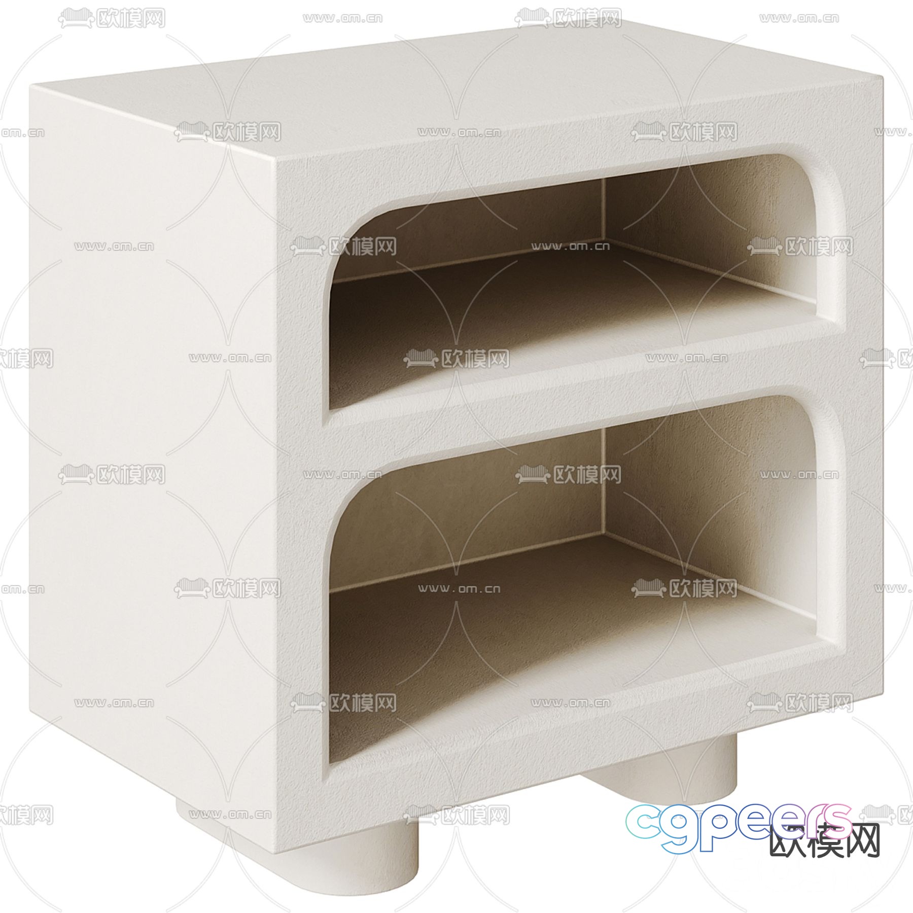 Impulse Imports concrete bedside table 3d model Impulse Imports concrete bedside table 3d model