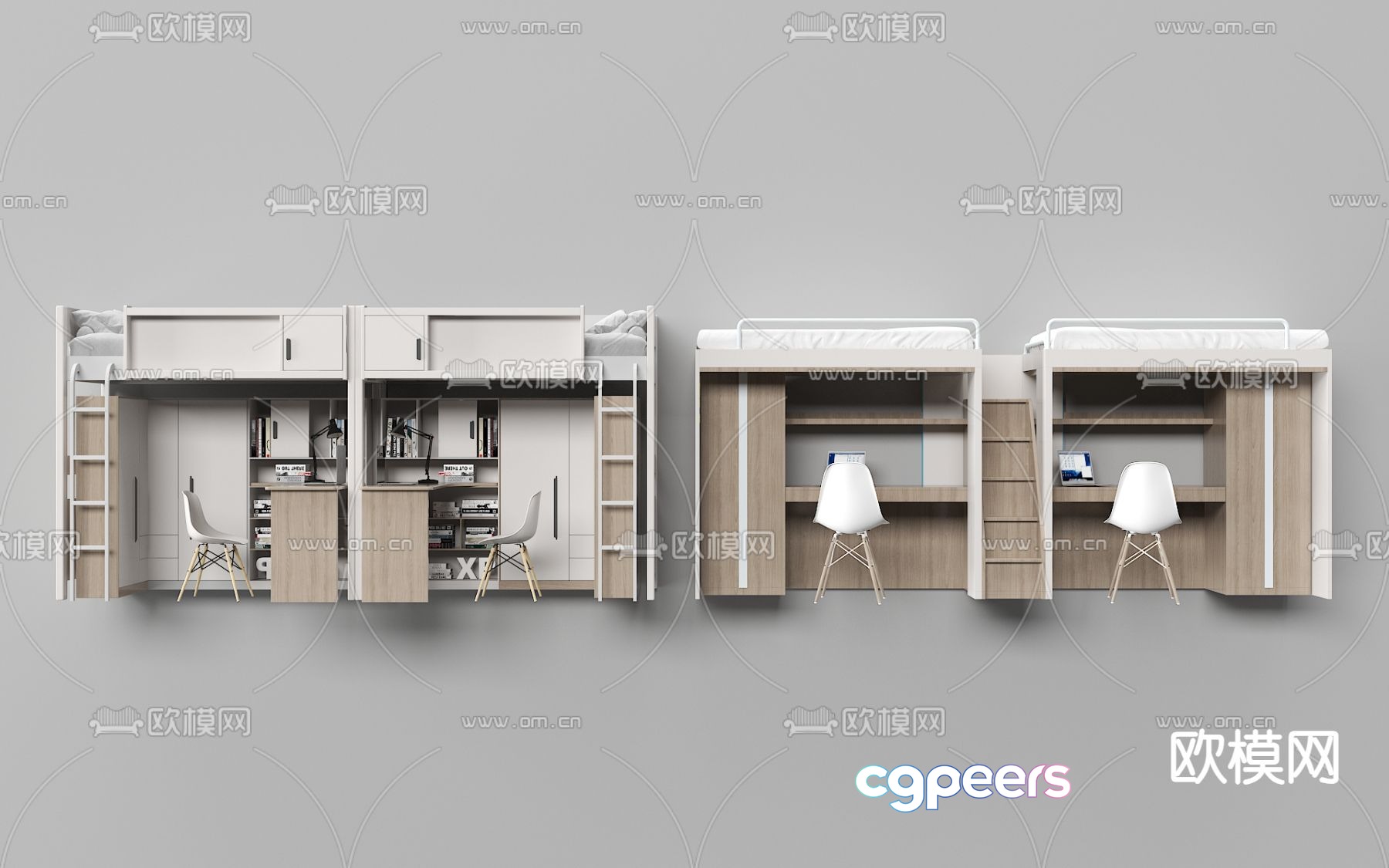 Dormitory bed bunk bed bunk bed 3d model Dormitory bed bunk bed bunk bed 3d model