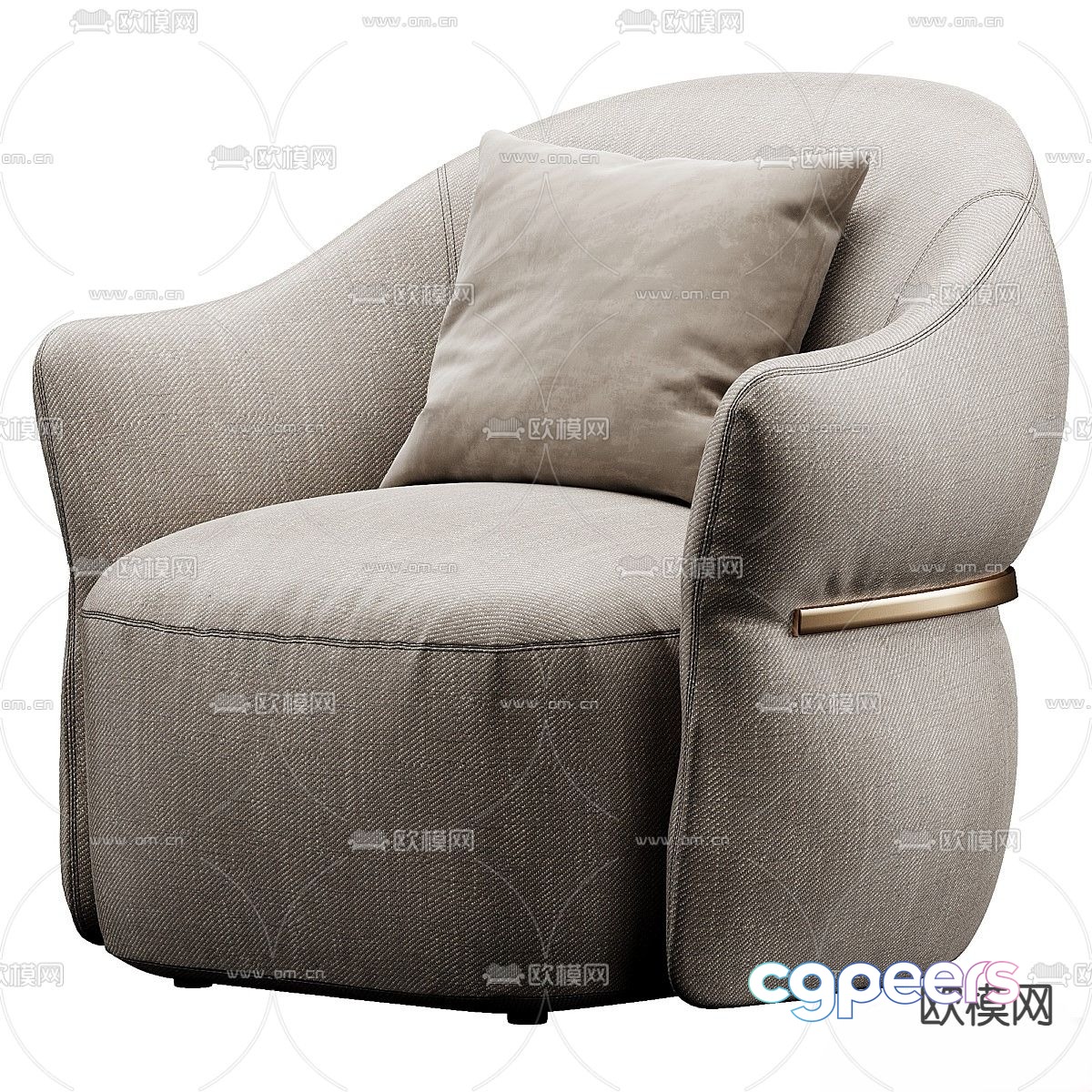 Flou single sofa casual sofa 3d model Flou single sofa casual sofa 3d model