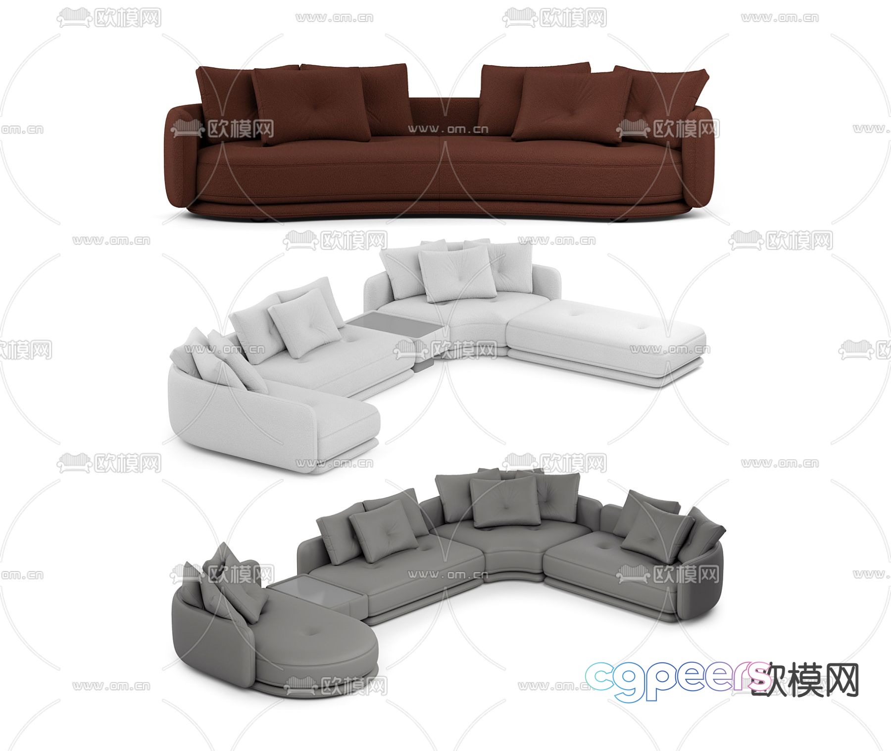 Corner sofa fabric sofa 3d model Corner sofa fabric sofa 3d model