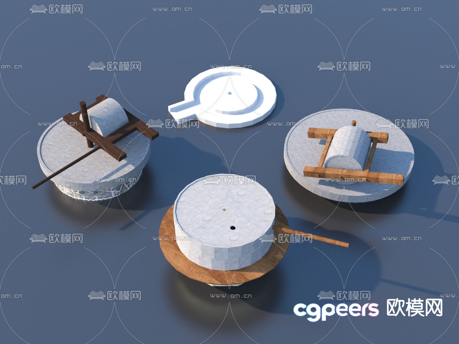 Millstone farm tools 3d model Millstone farm tools 3d model
