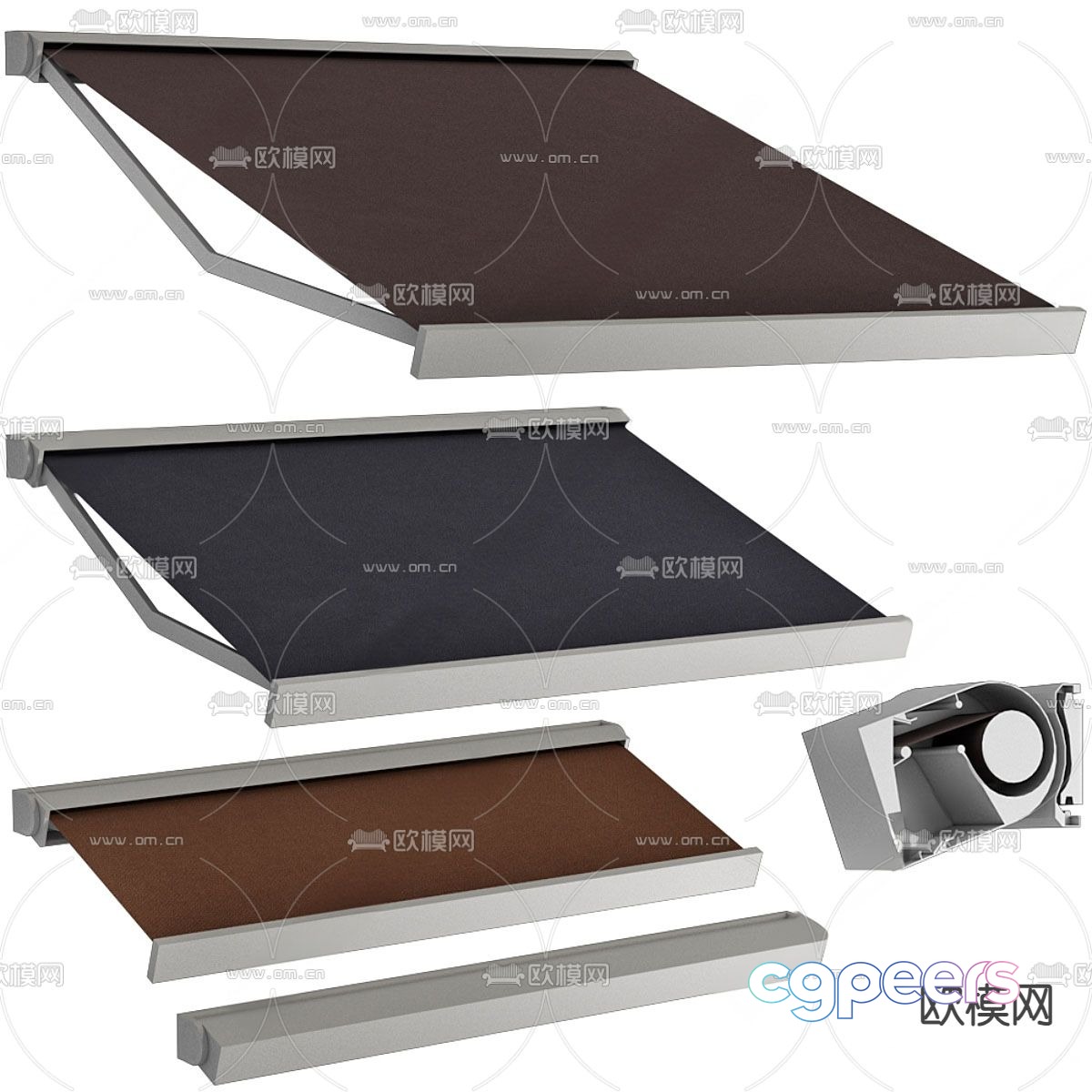 Retractable awning 3d model Retractable awning 3d model