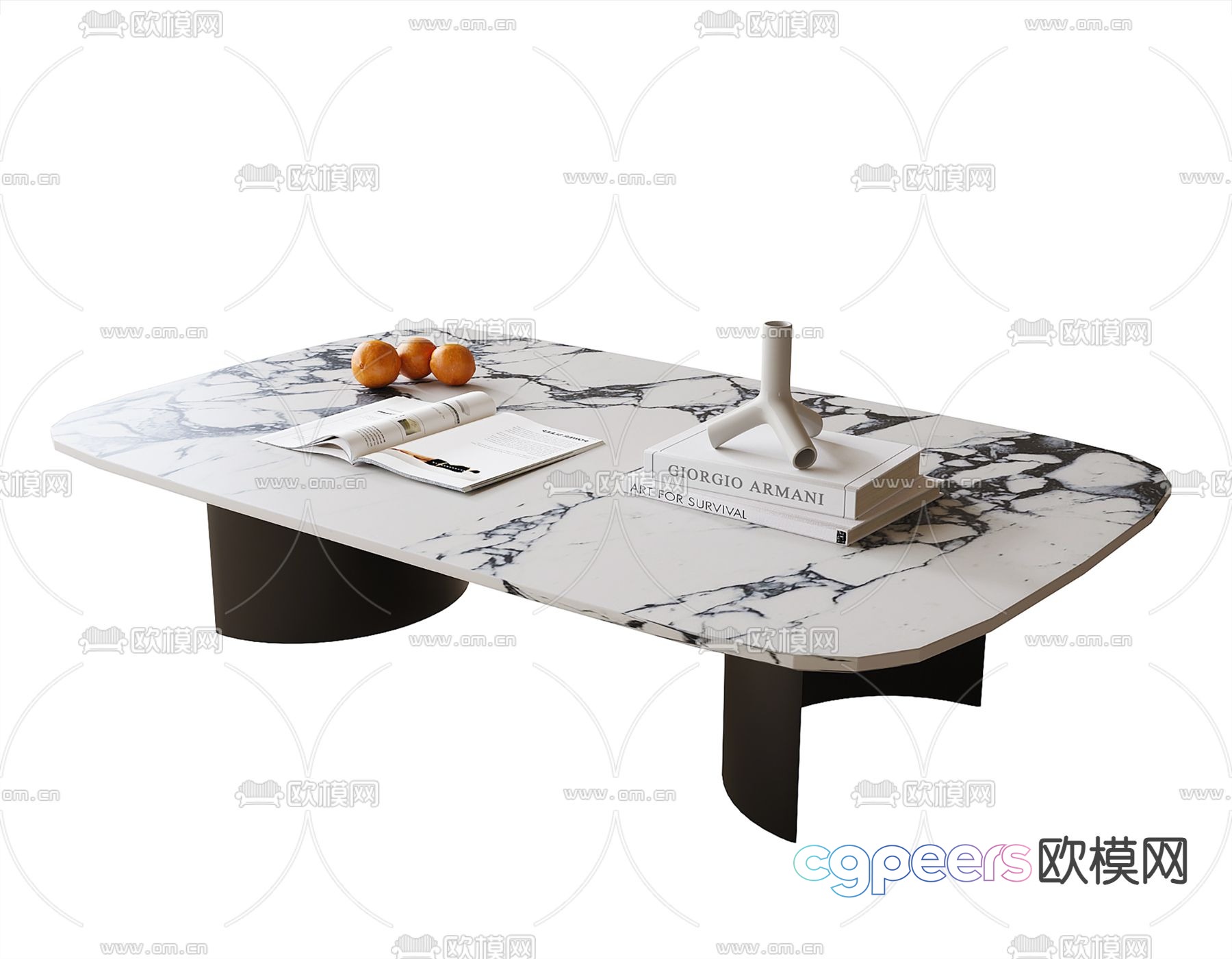 Marble coffee table 3d model Marble coffee table 3d model