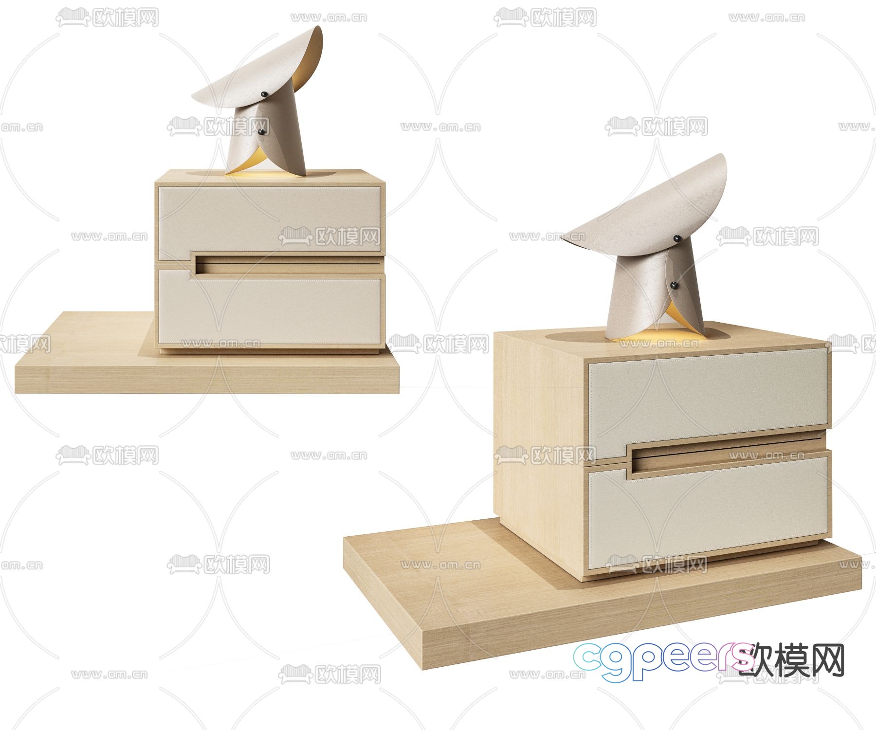 Modern bedside table 3d model Modern bedside table 3d model