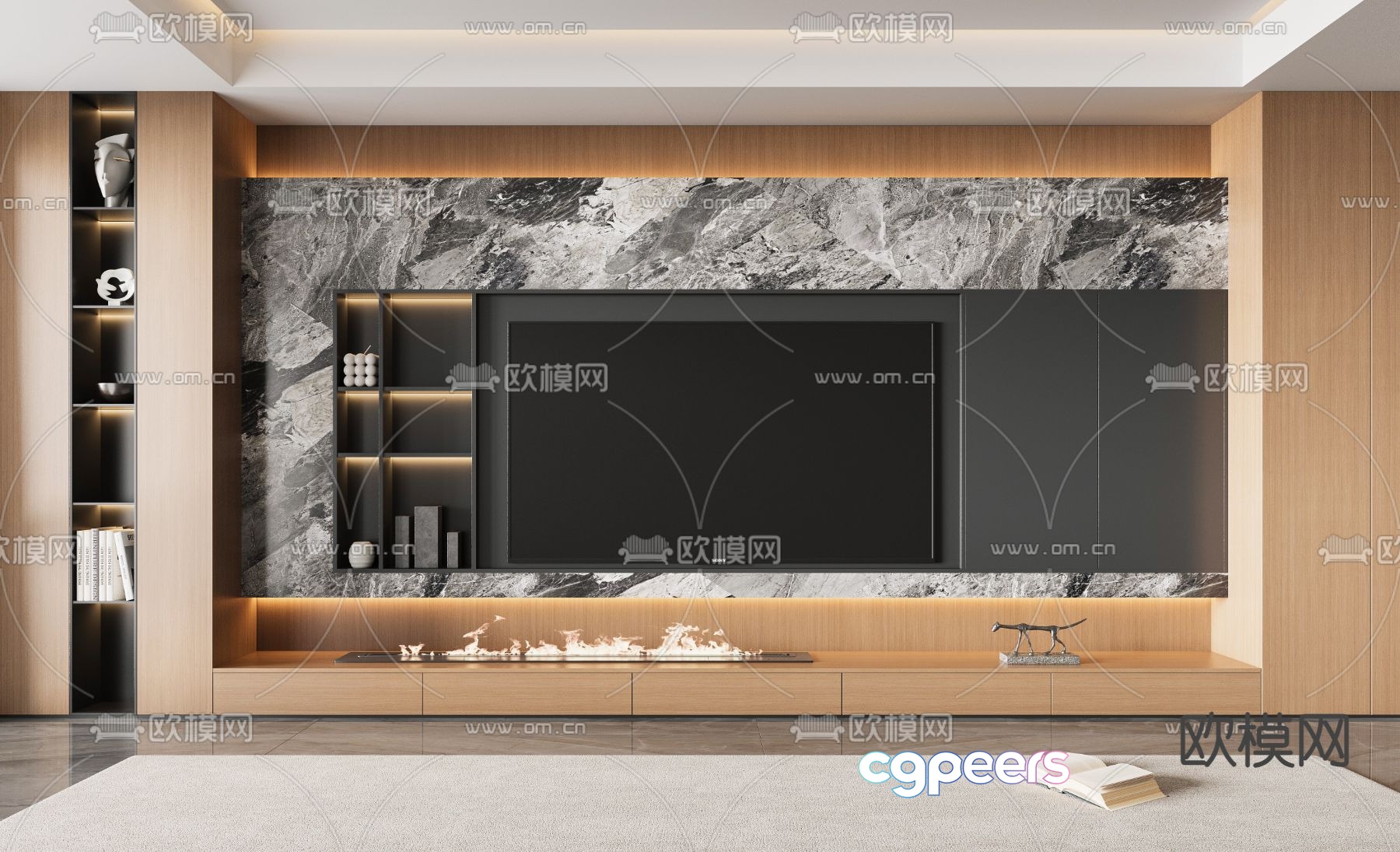 TV background 3d model TV background 3d model