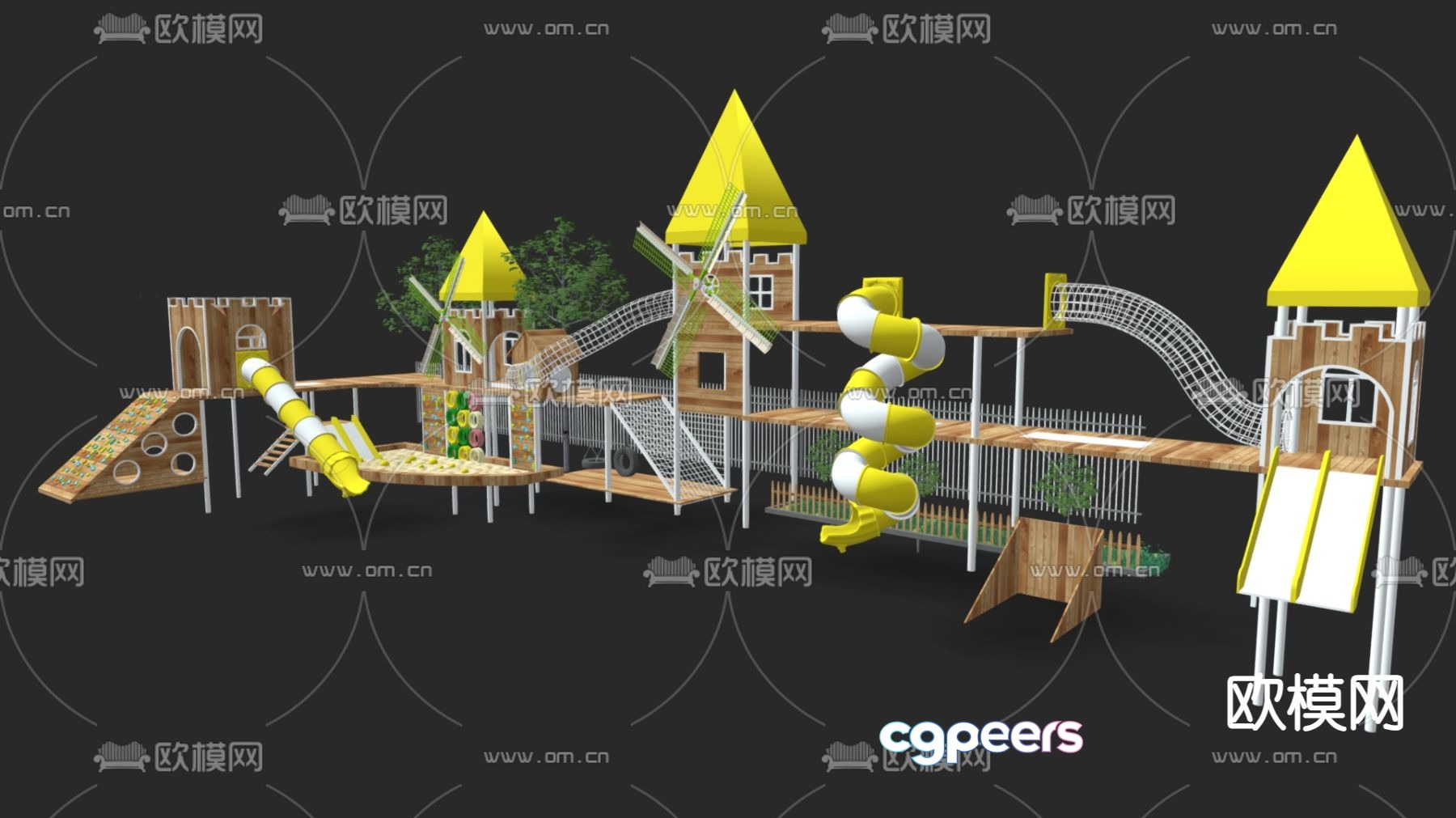 Amusement equipment slide 3d model Amusement equipment slide 3d model