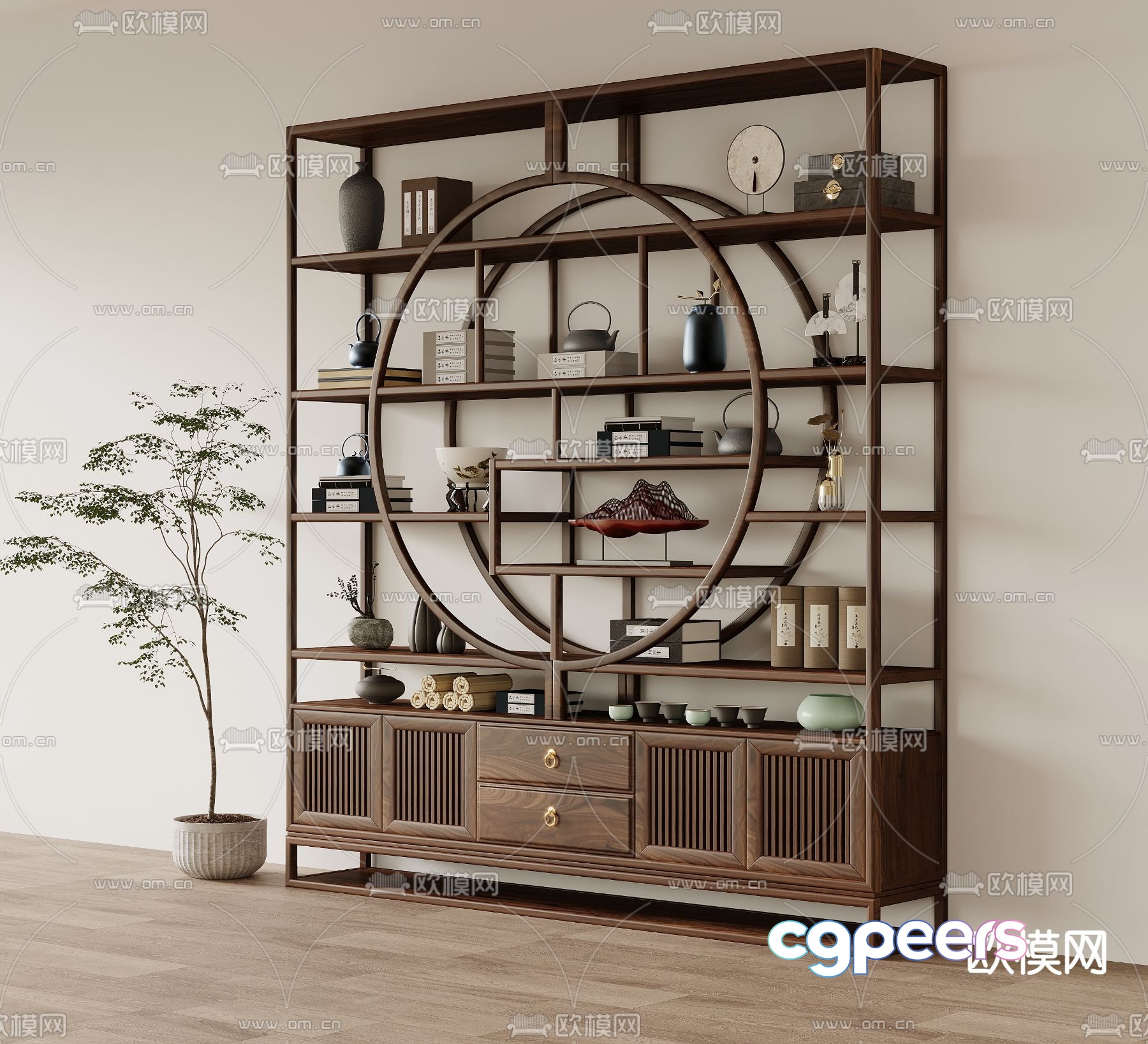 Bogu rack new Chinese style storage rack display rack 3d model Bogu rack new Chinese style storage rack display rack 3d model