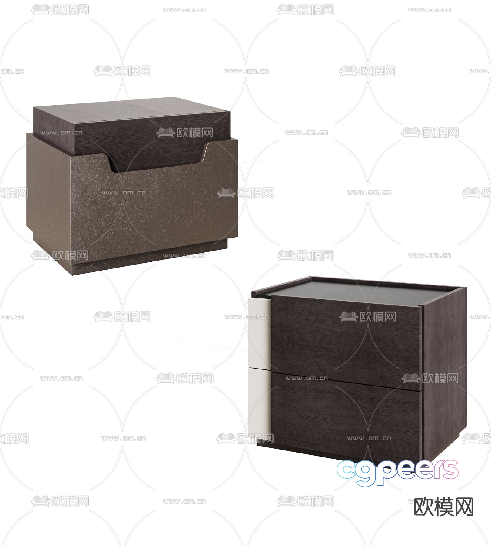 Modern bedside table 3d model Modern bedside table 3d model