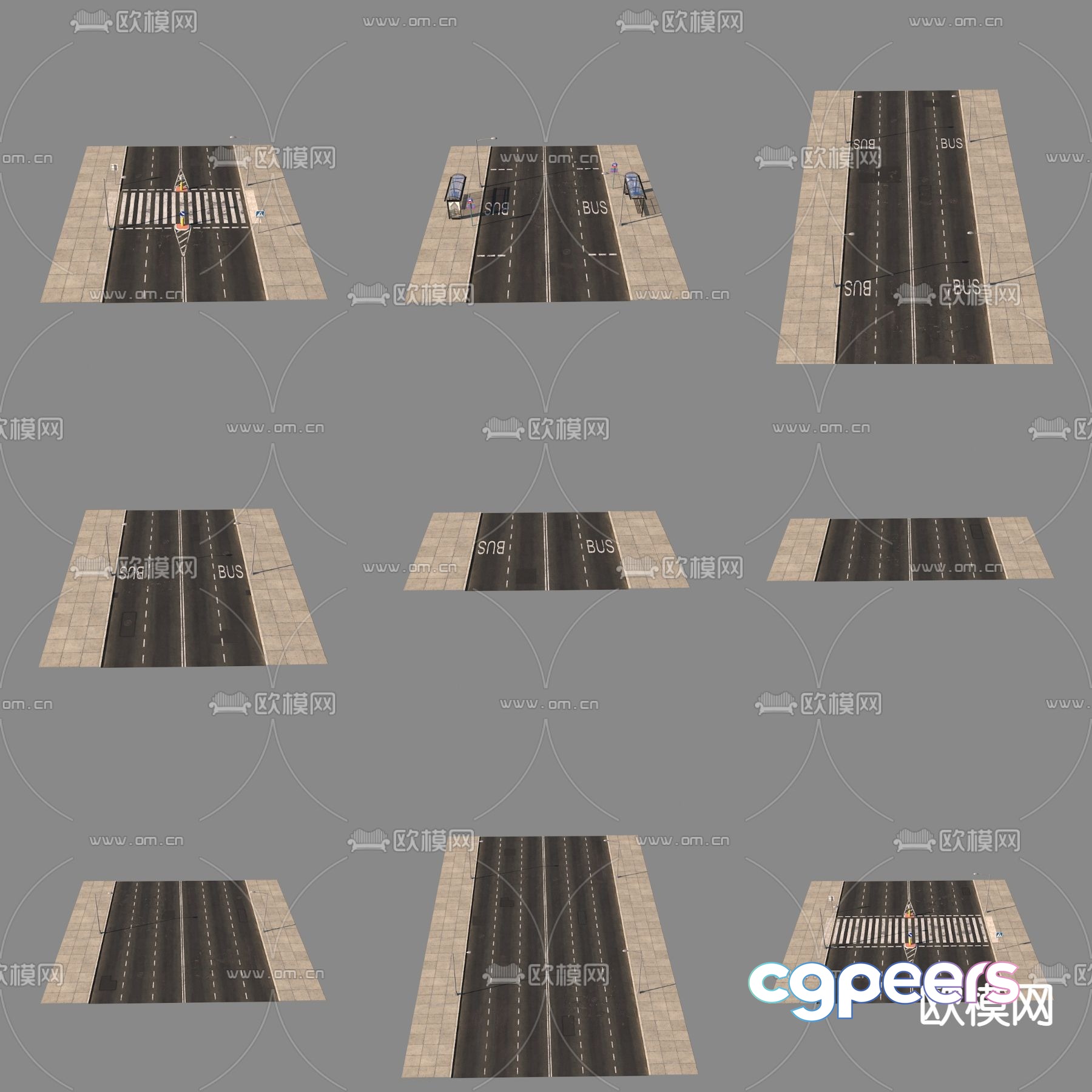 road road facilities 3d model road road facilities 3d model