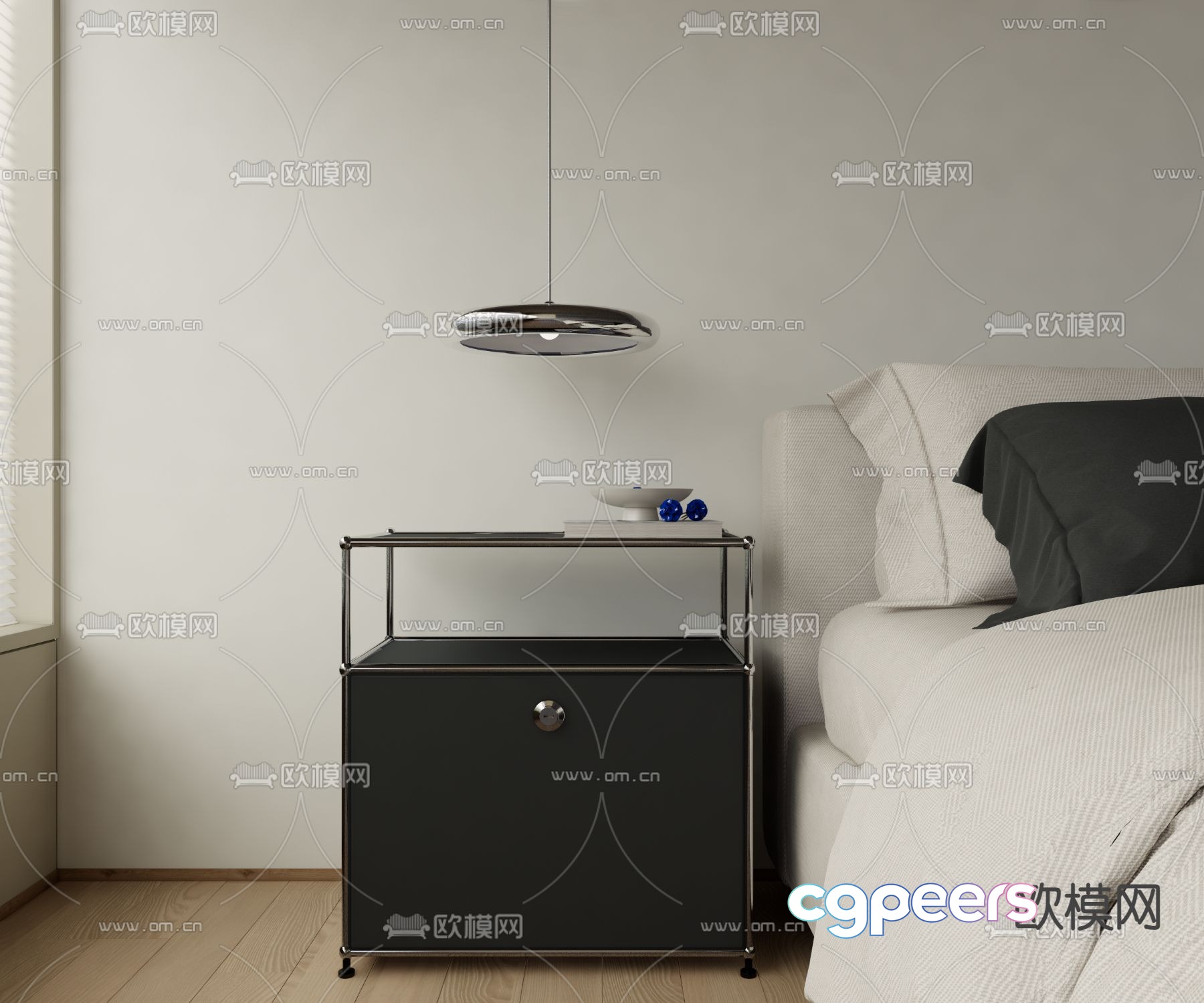 Modern bedside table 3d model Modern bedside table 3d model