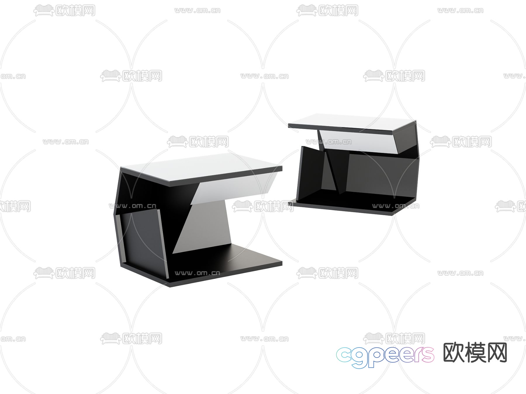 Modern bedside table 3d model Modern bedside table 3d model