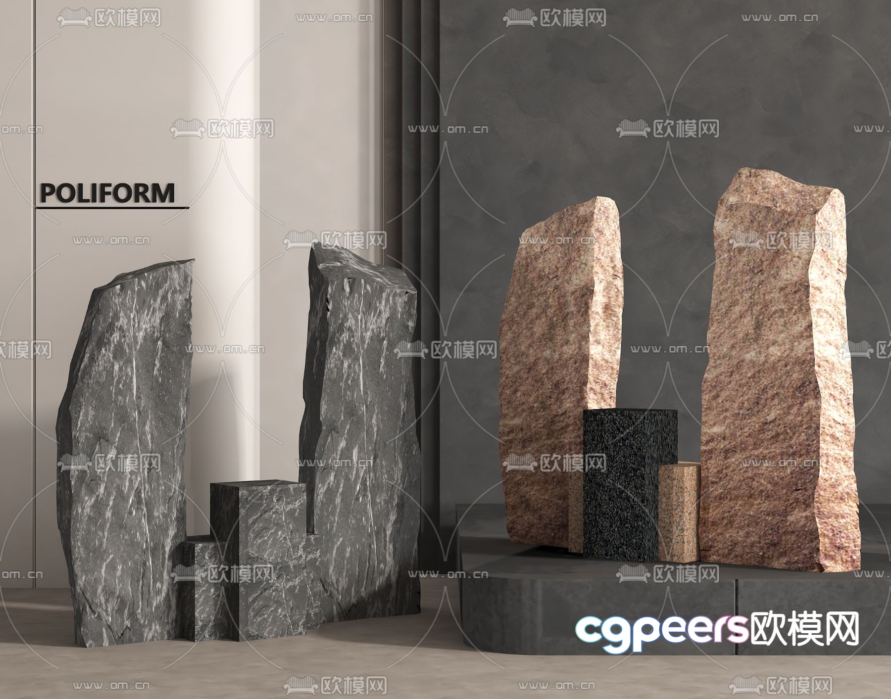 Stone landscape stone 3d model Stone landscape stone 3d model