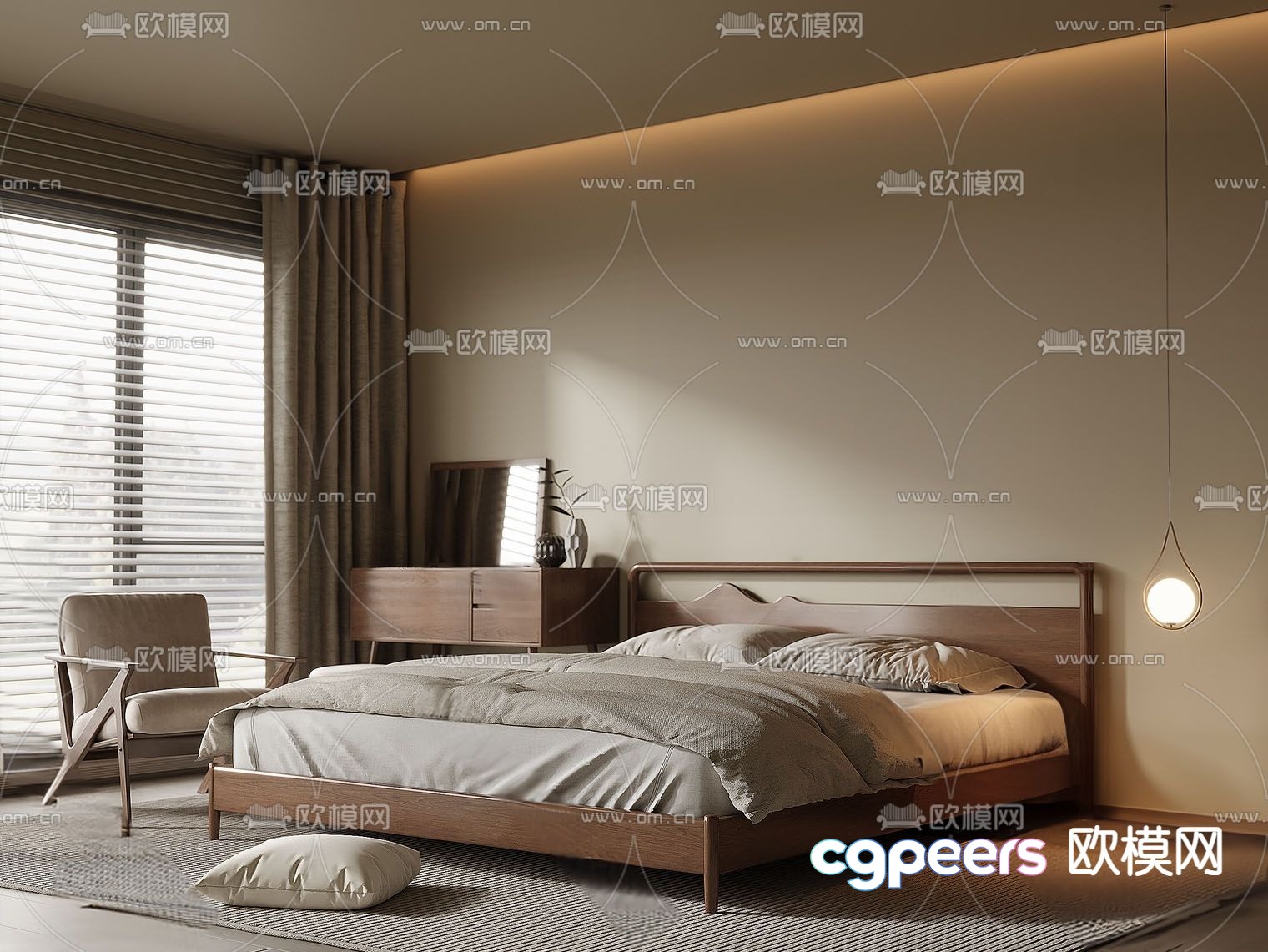Medieval style master bedroom double bed solid wood double bed 3d model Medieval style master bedroom double bed solid wood double bed 3d model