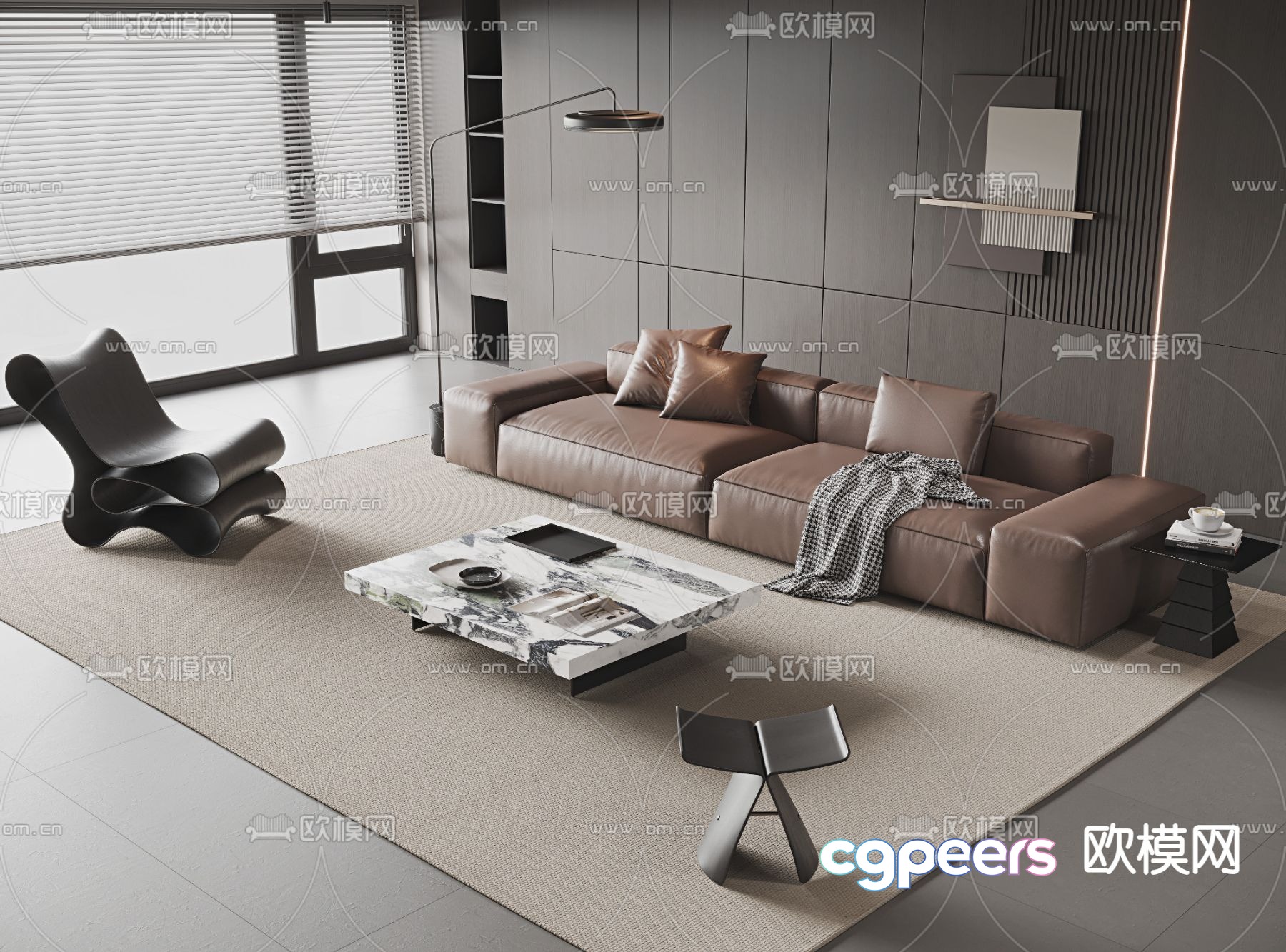 Modern modular sofa upholstered sofa 3d model Modern modular sofa upholstered sofa 3d model