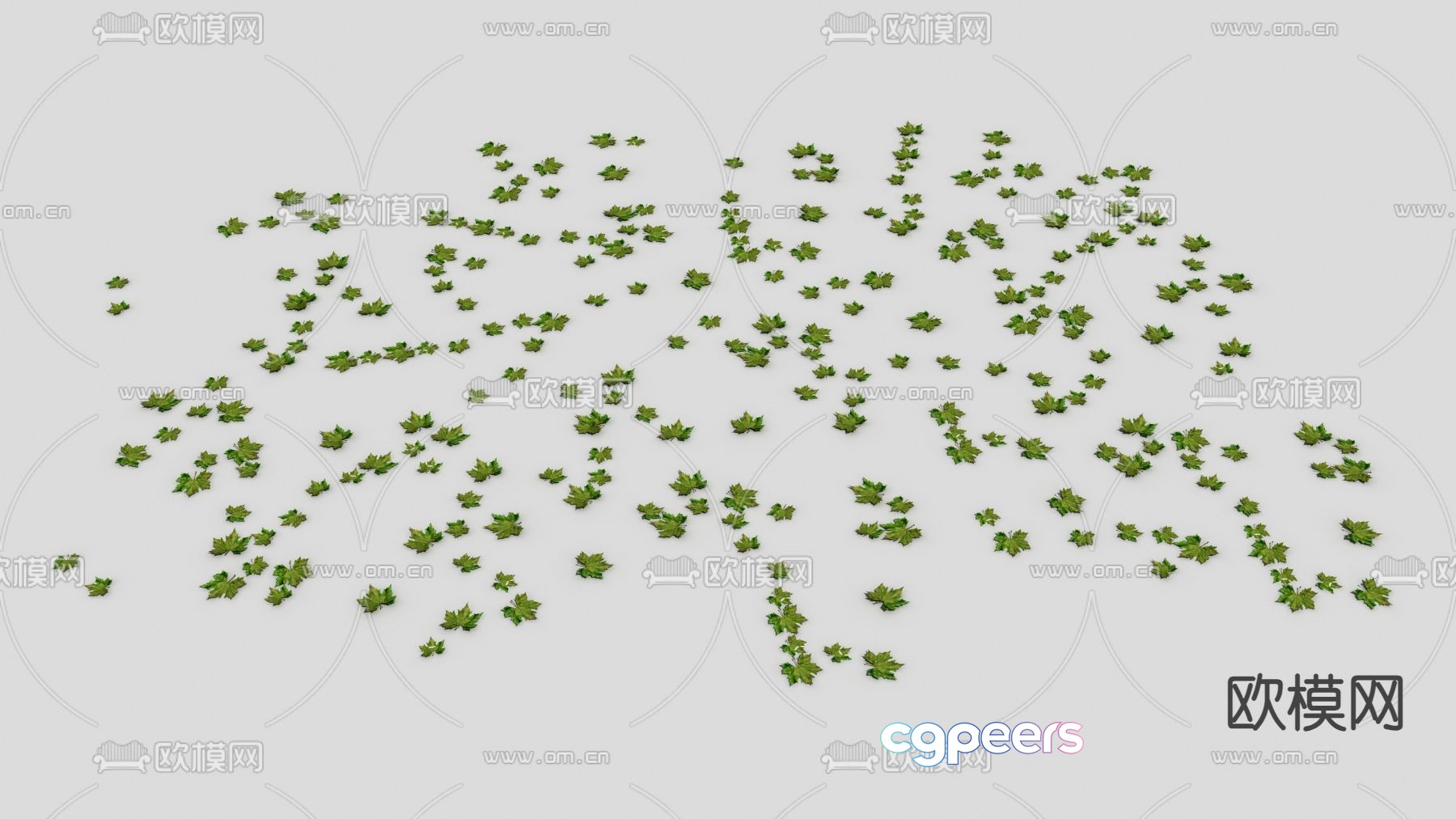 Plant fallen leaves 3d model Plant fallen leaves 3d model