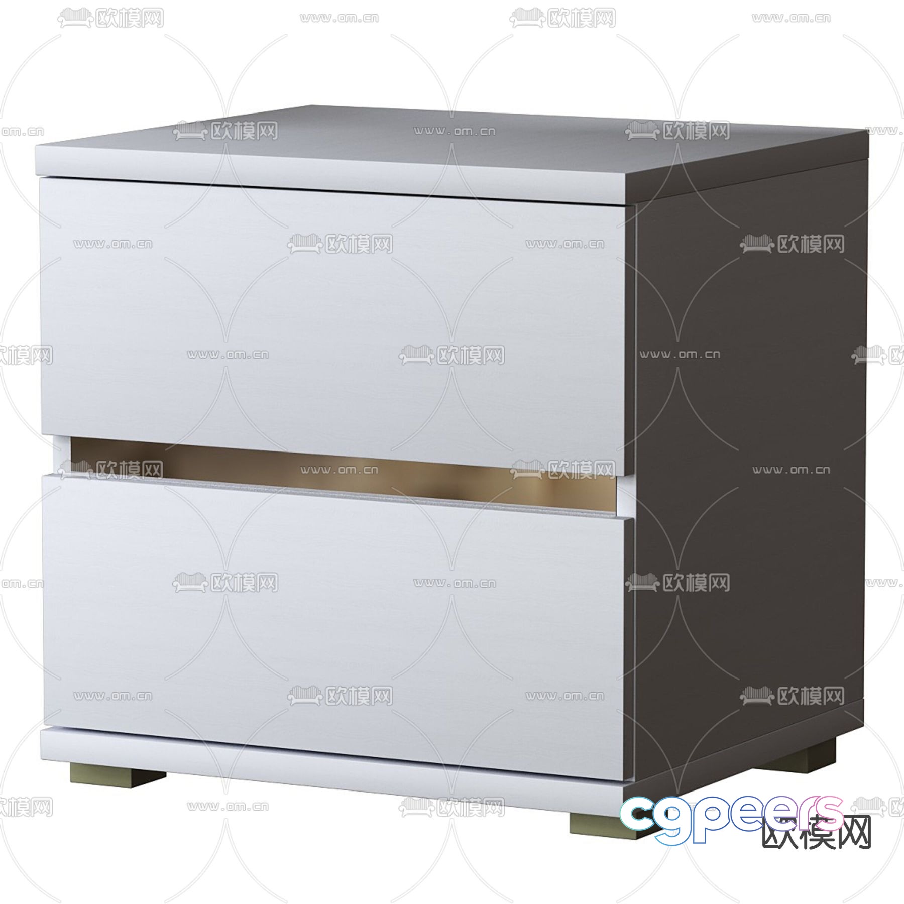 Modern bedside table 3d model Modern bedside table 3d model