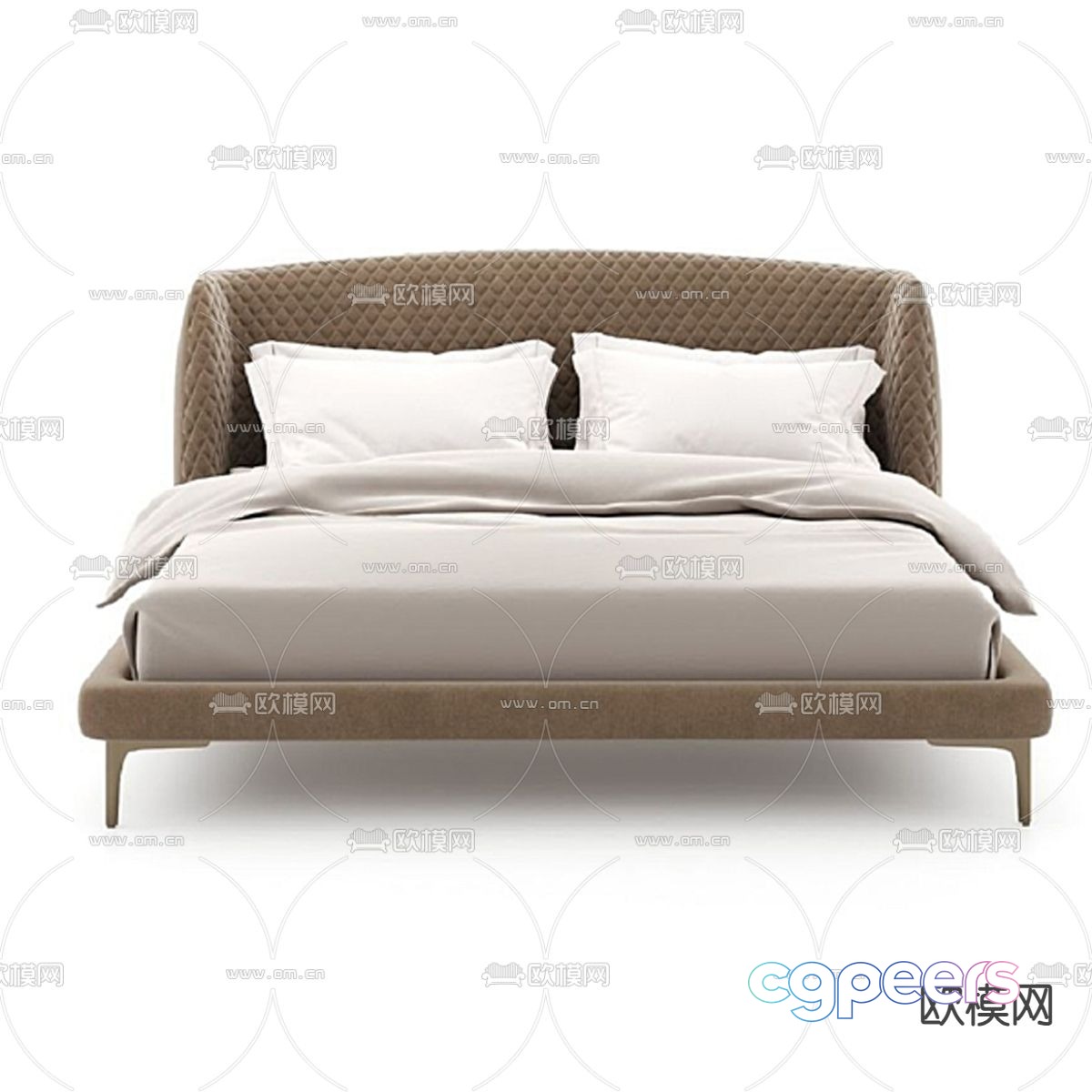Italian double bed 3d model Italian double bed 3d model