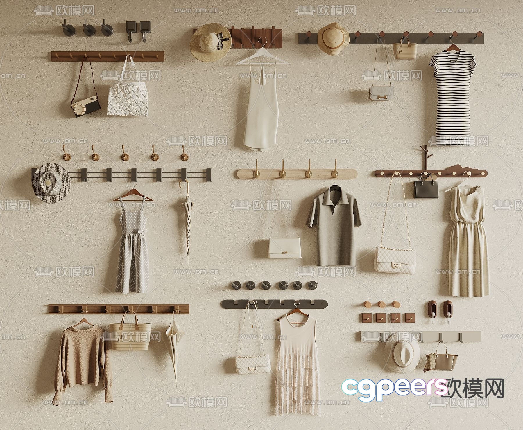Modern clothes hook clothes hook 3d model Modern clothes hook clothes hook 3d model