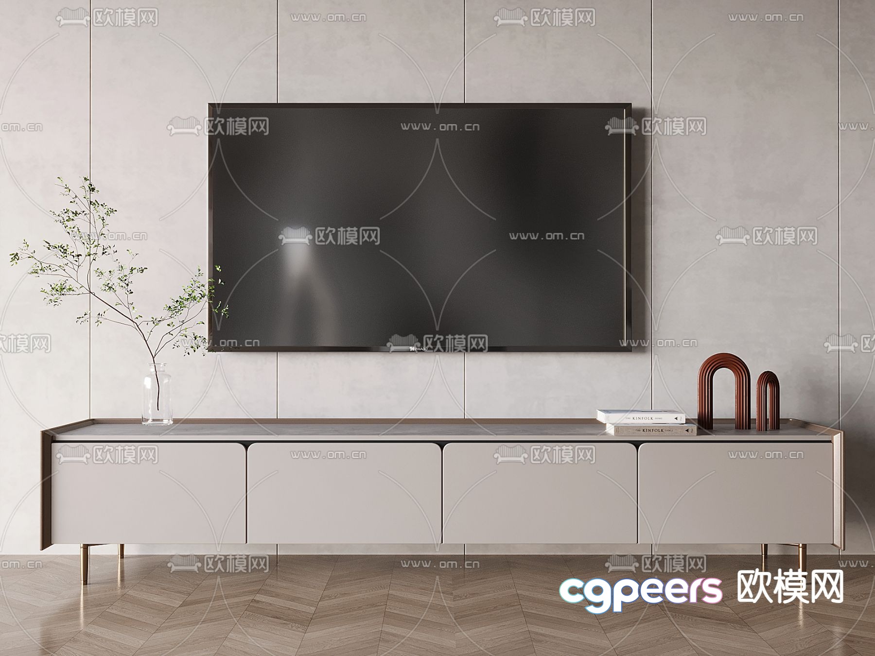 Modern TV cabinet 3d model Modern TV cabinet 3d model