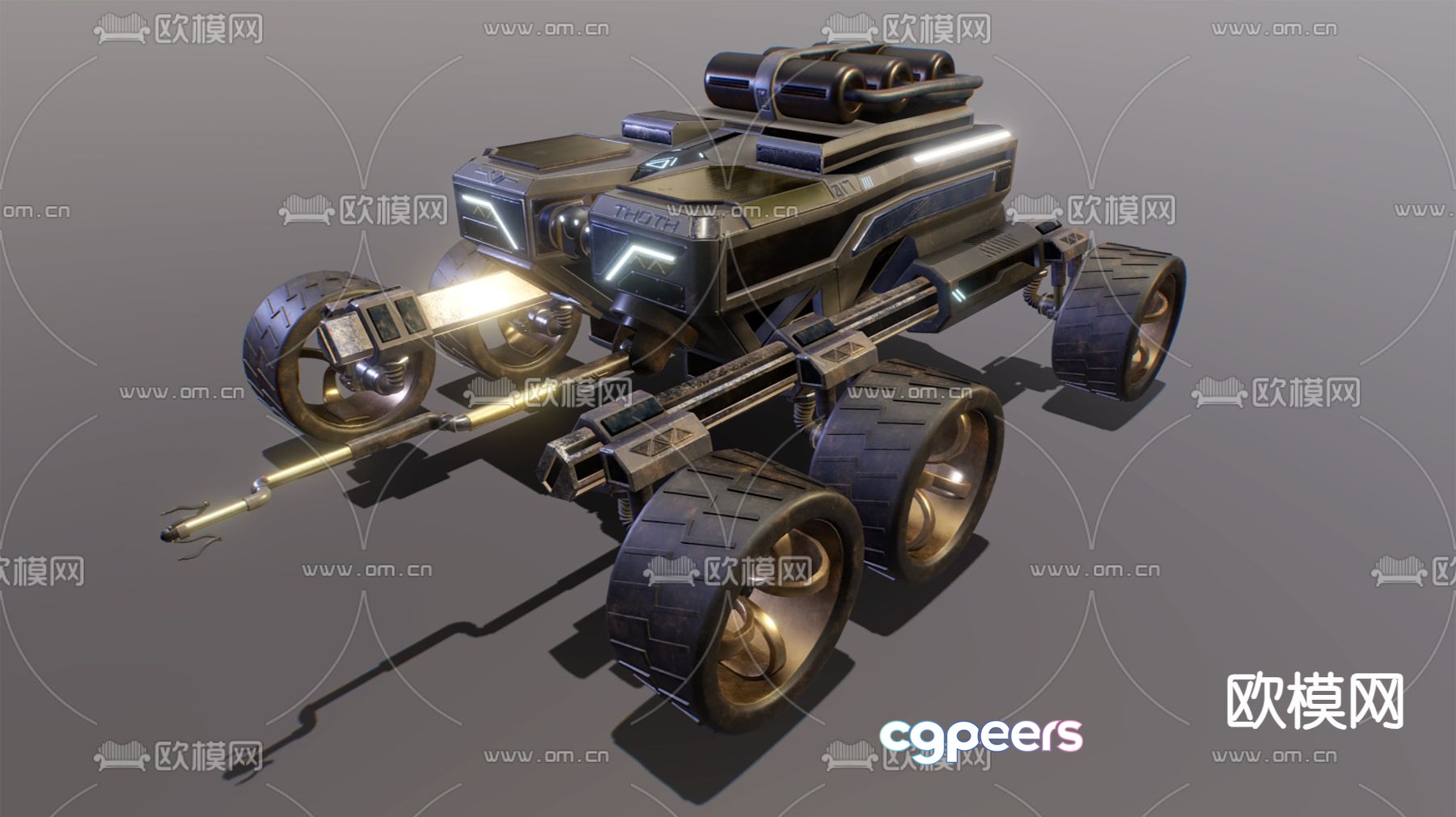 Industrial style Mars probe 3D model Industrial style Mars probe 3D model