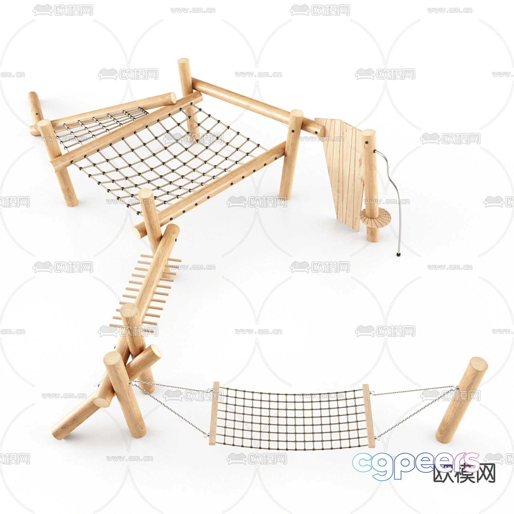 Modern children's climbing frame 3d model Modern children's climbing frame 3d model