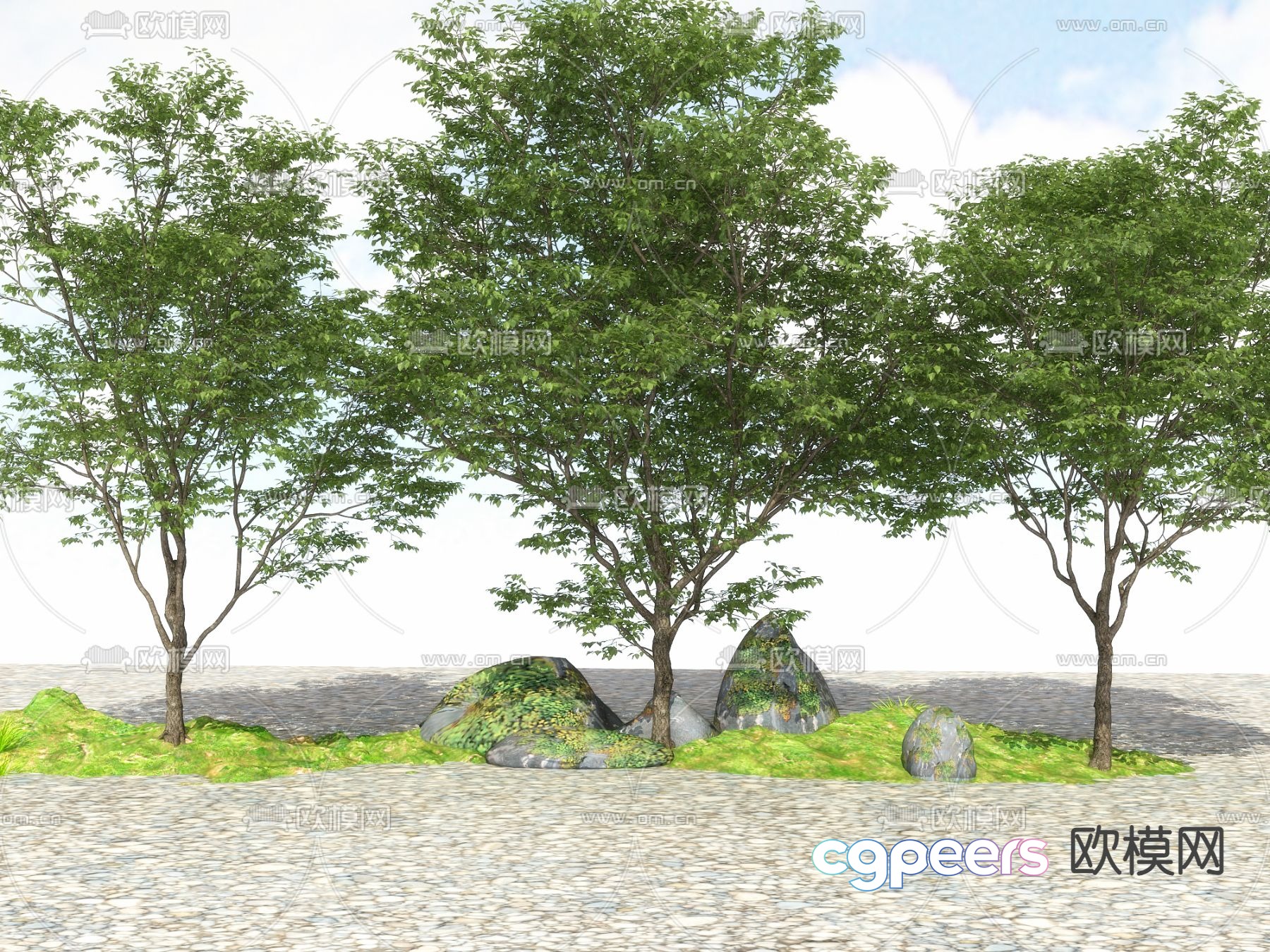 Outdoor green plants tree tree big tree tree 3d model Outdoor green plants tree tree big tree tree 3d model