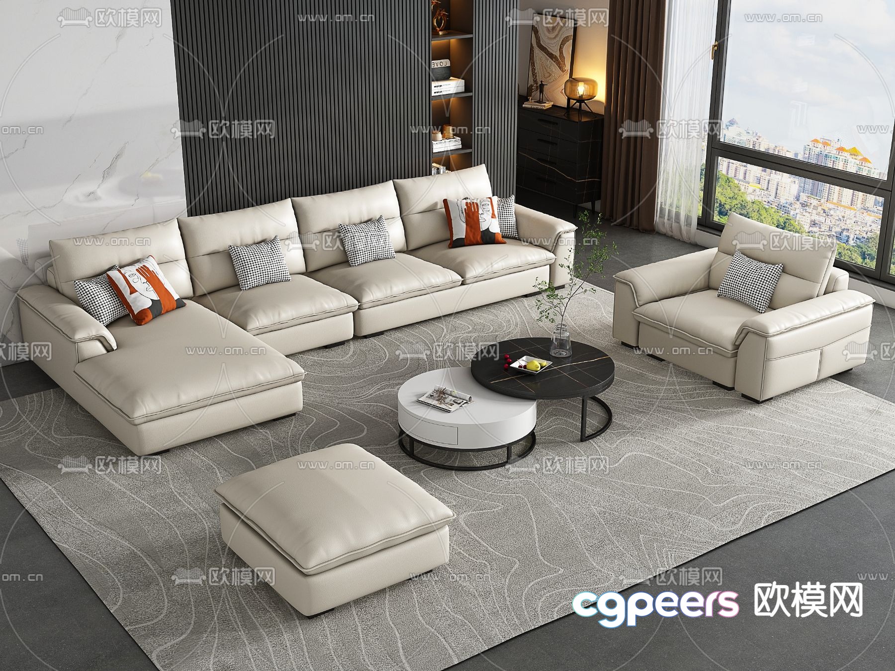 Modern modular sofa 3d model Modern modular sofa 3d model